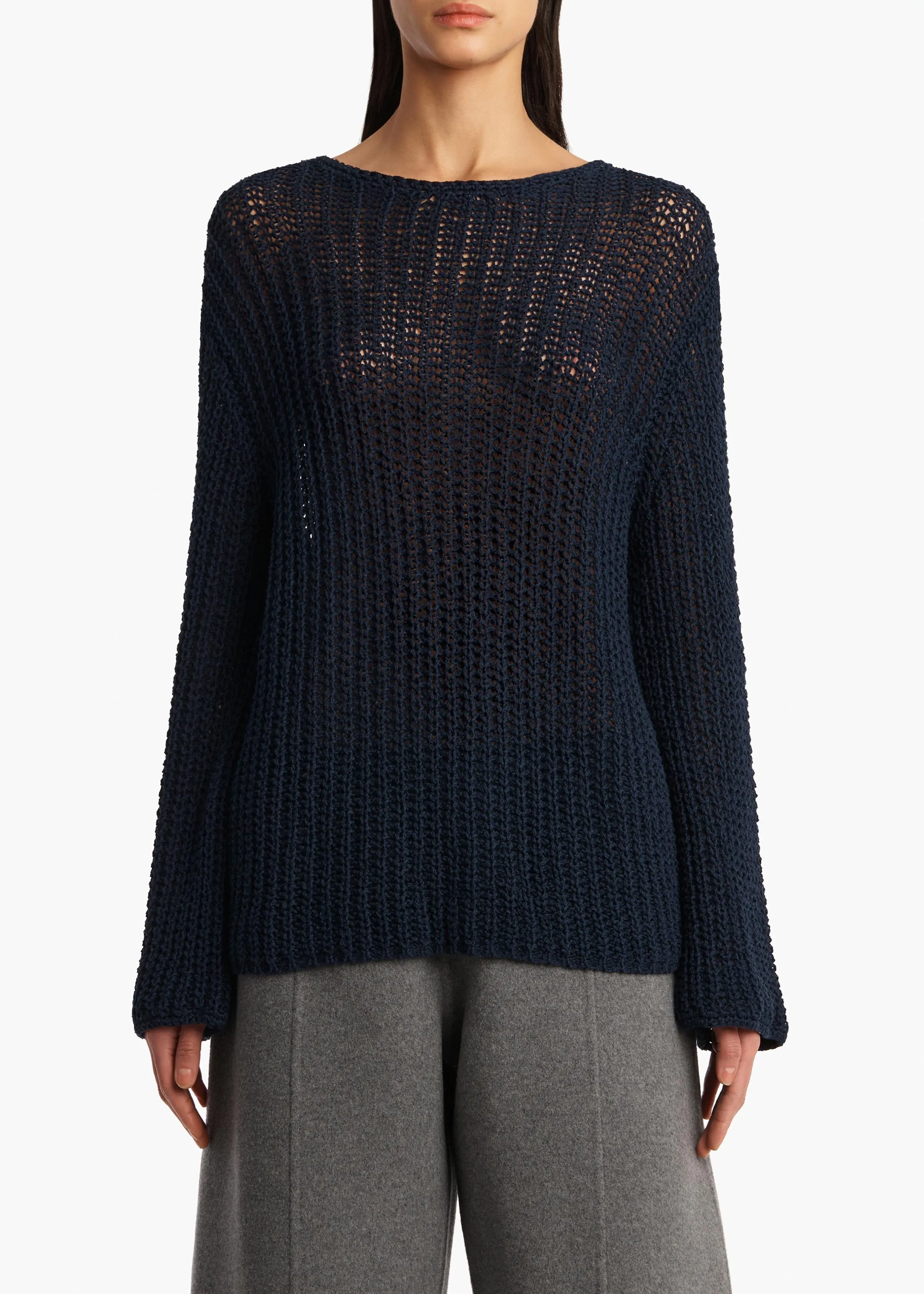 Elowen Sweater in Navy sold by KHAITE product image thumbnail 3