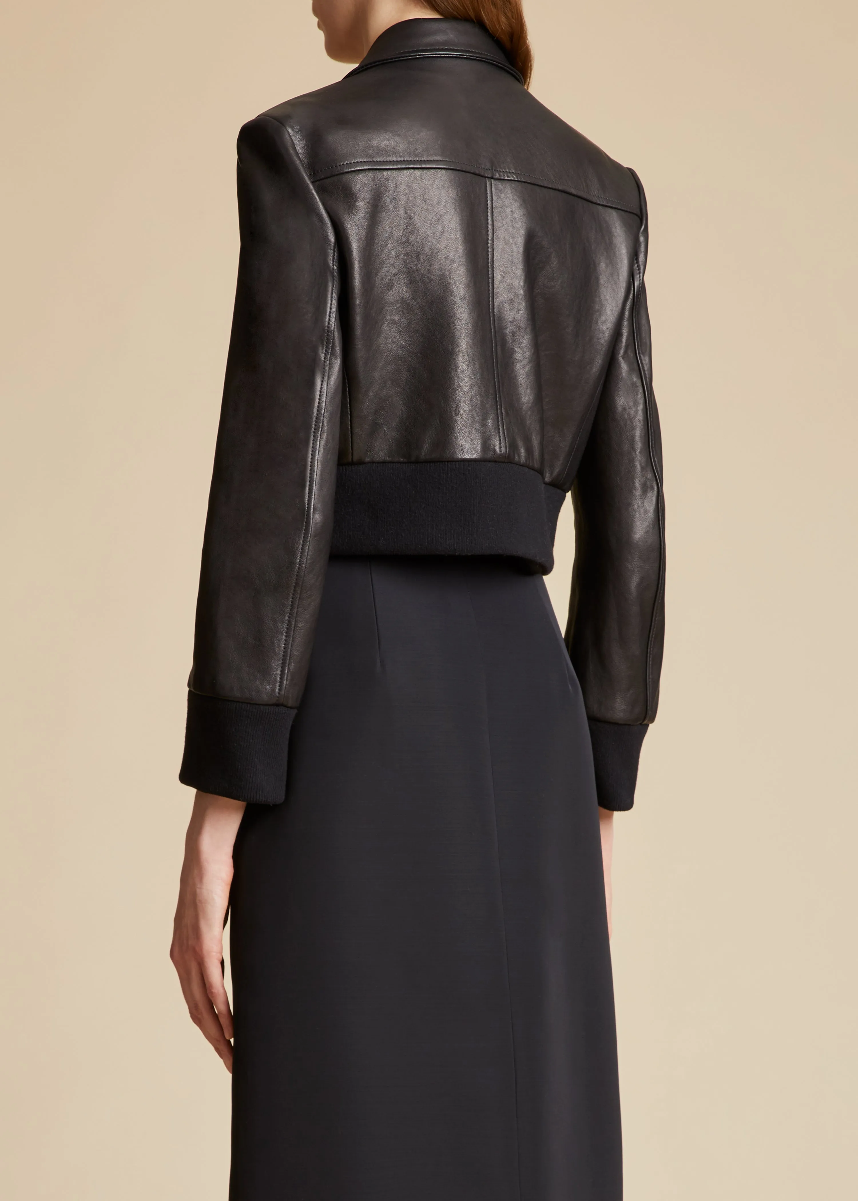 The Hector Jacket in Black Leather sold by KHAITE product image thumbnail 3