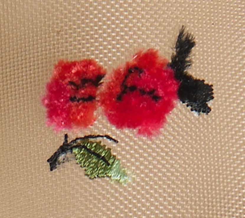 Marcy Flat in Beige Mesh with Raspberry Embroidery sold by KHAITE product image thumbnail 4