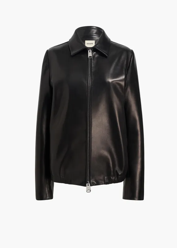 Jackson Jacket in Black Leather sold by KHAITE