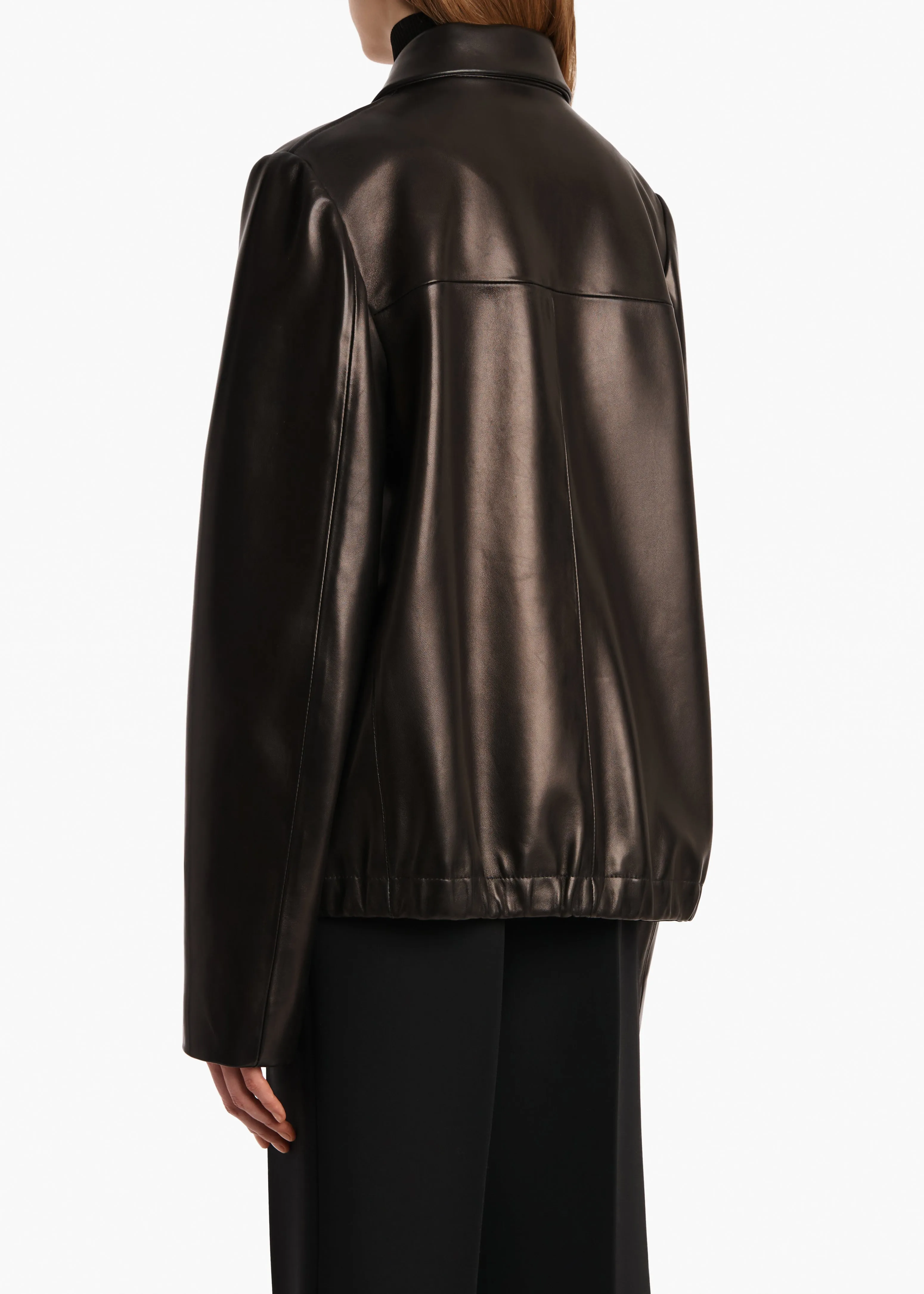 Jackson Jacket in Black Leather sold by KHAITE product image thumbnail 4