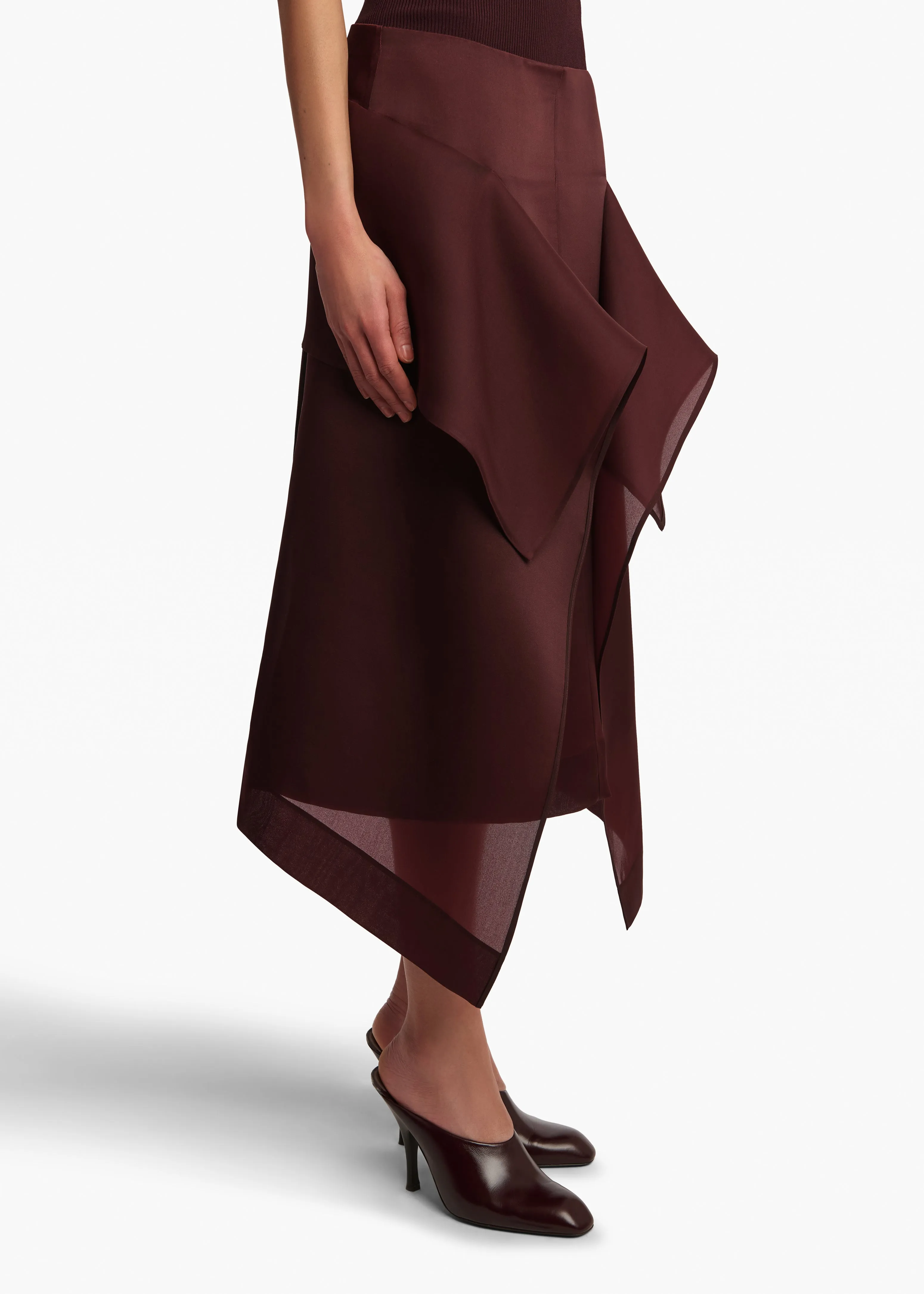 Nina Skirt in Almandine sold by KHAITE product image thumbnail 5