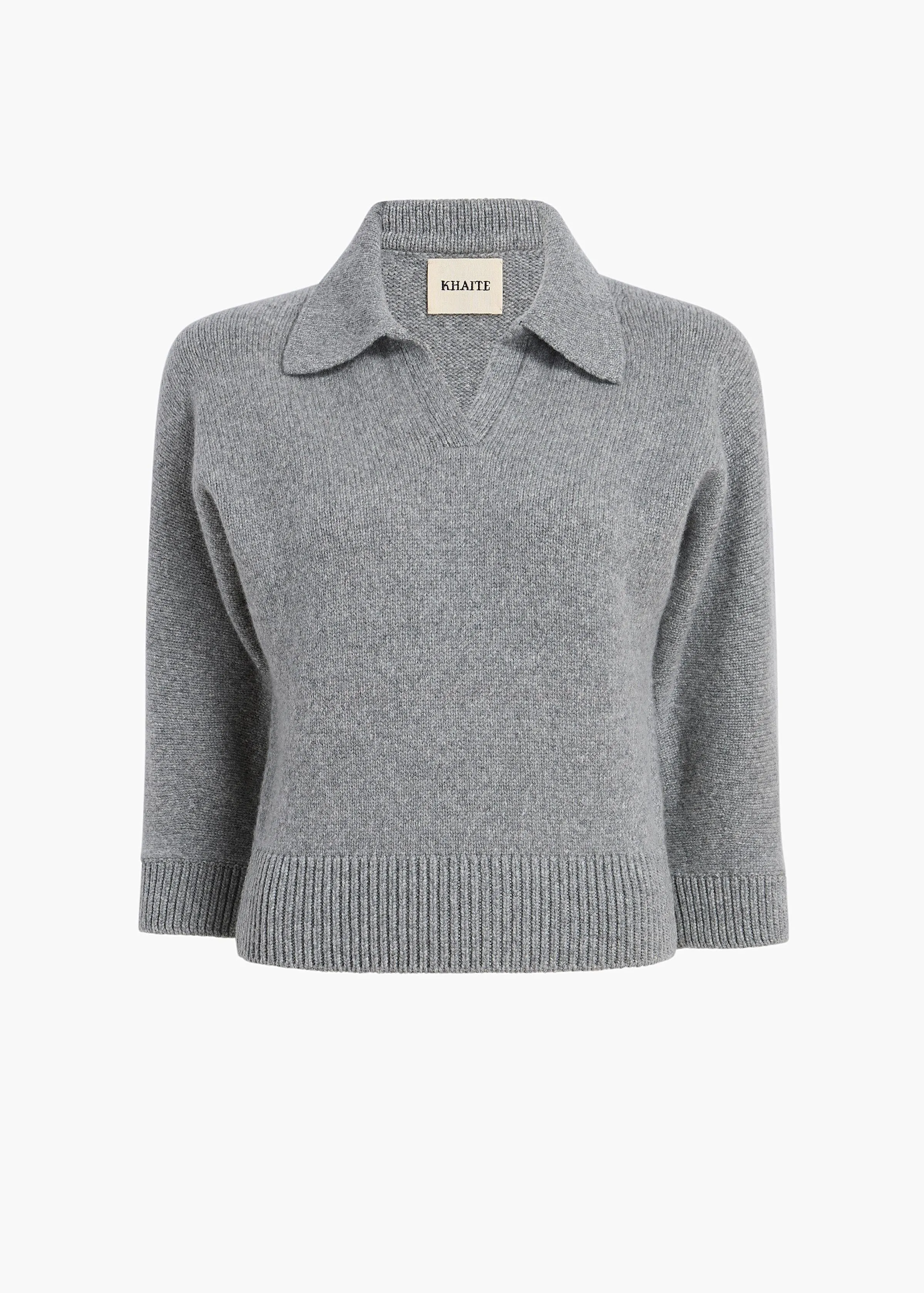 Herve Sweater in Fog sold by KHAITE