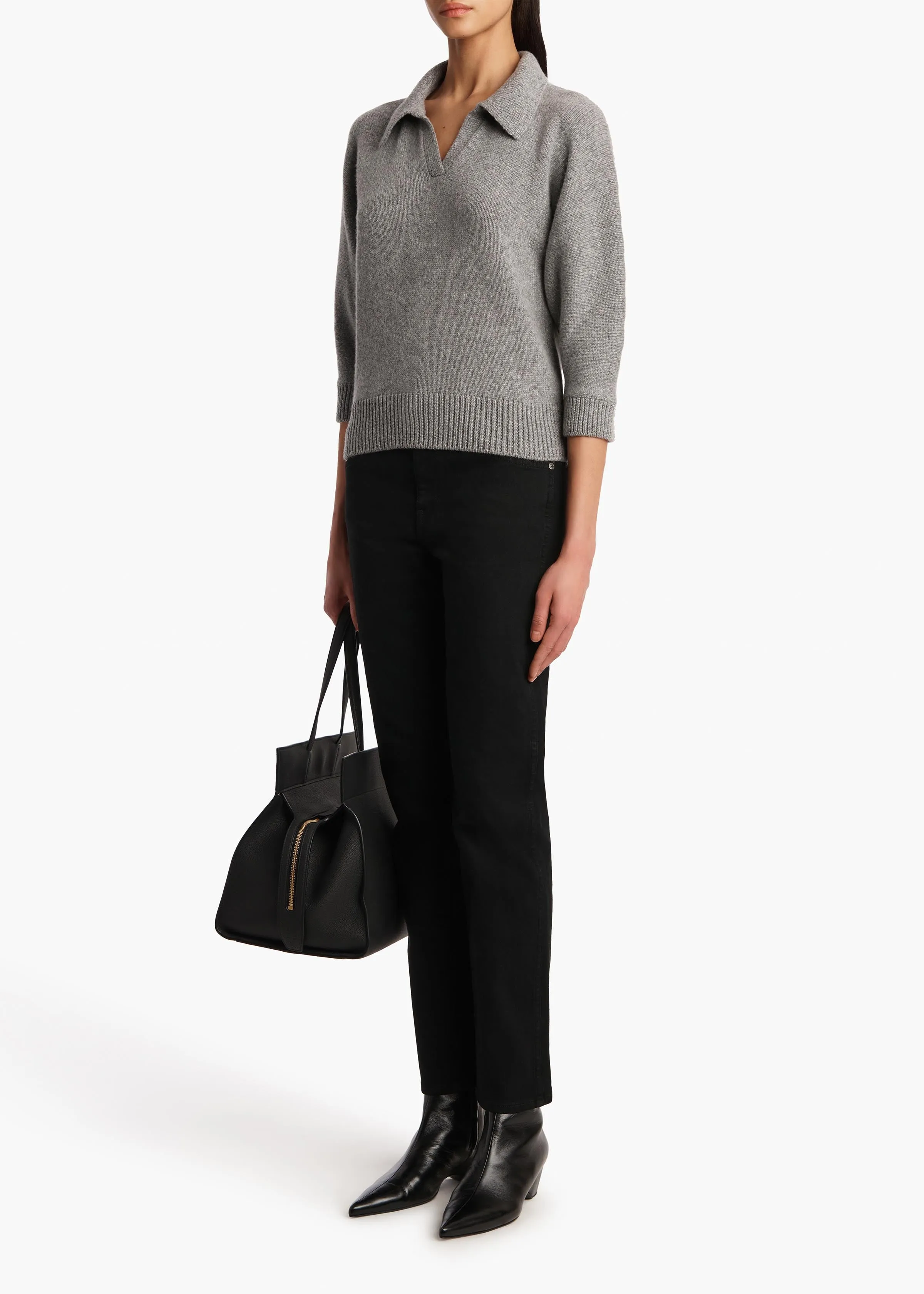 Herve Sweater in Fog sold by KHAITE product image thumbnail 2