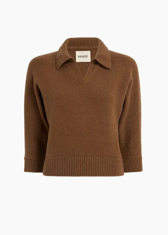 Herve Sweater in Maple sold by KHAITE