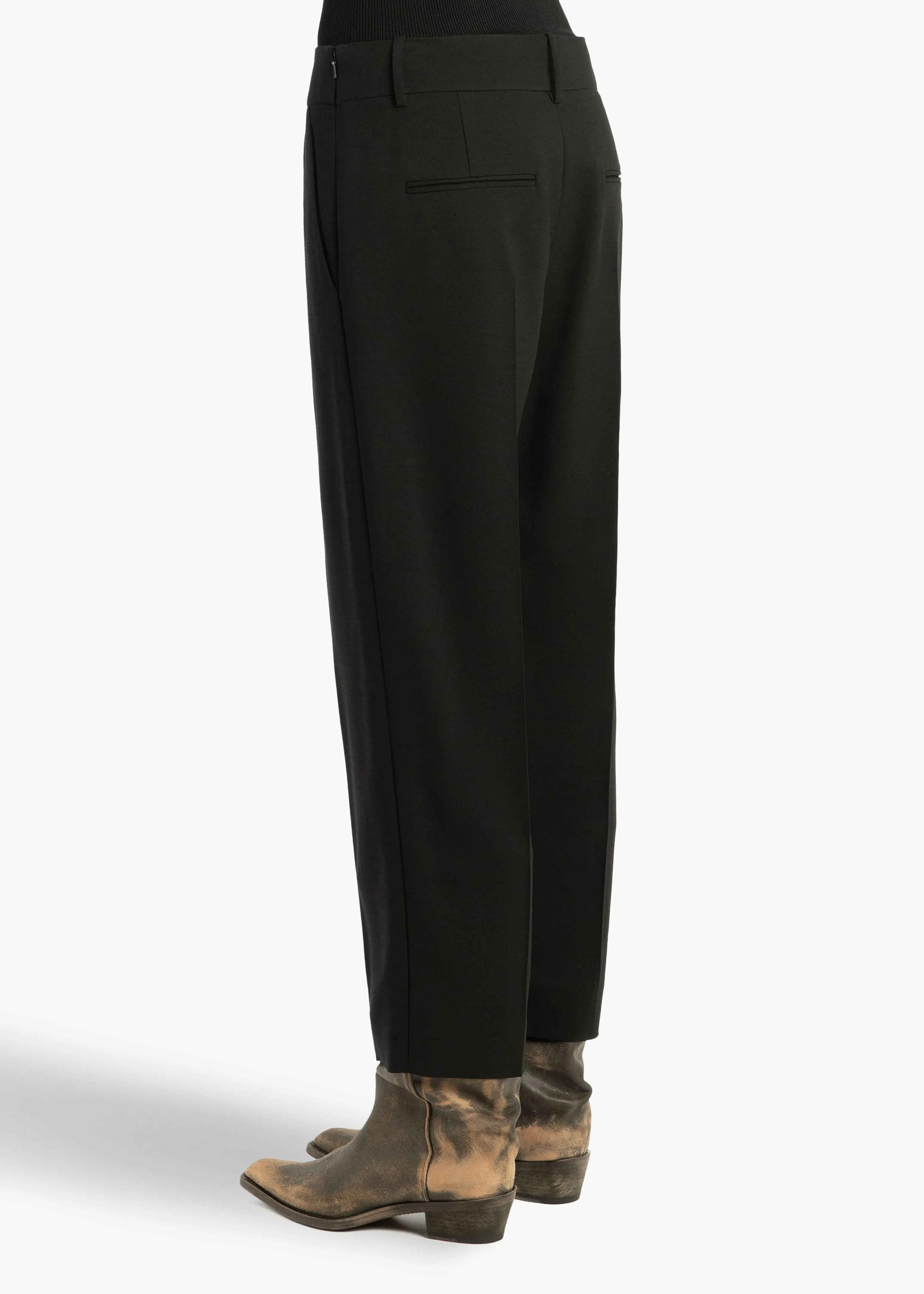 Cam Pant in Black Stretch Suiting sold by KHAITE product image thumbnail 4