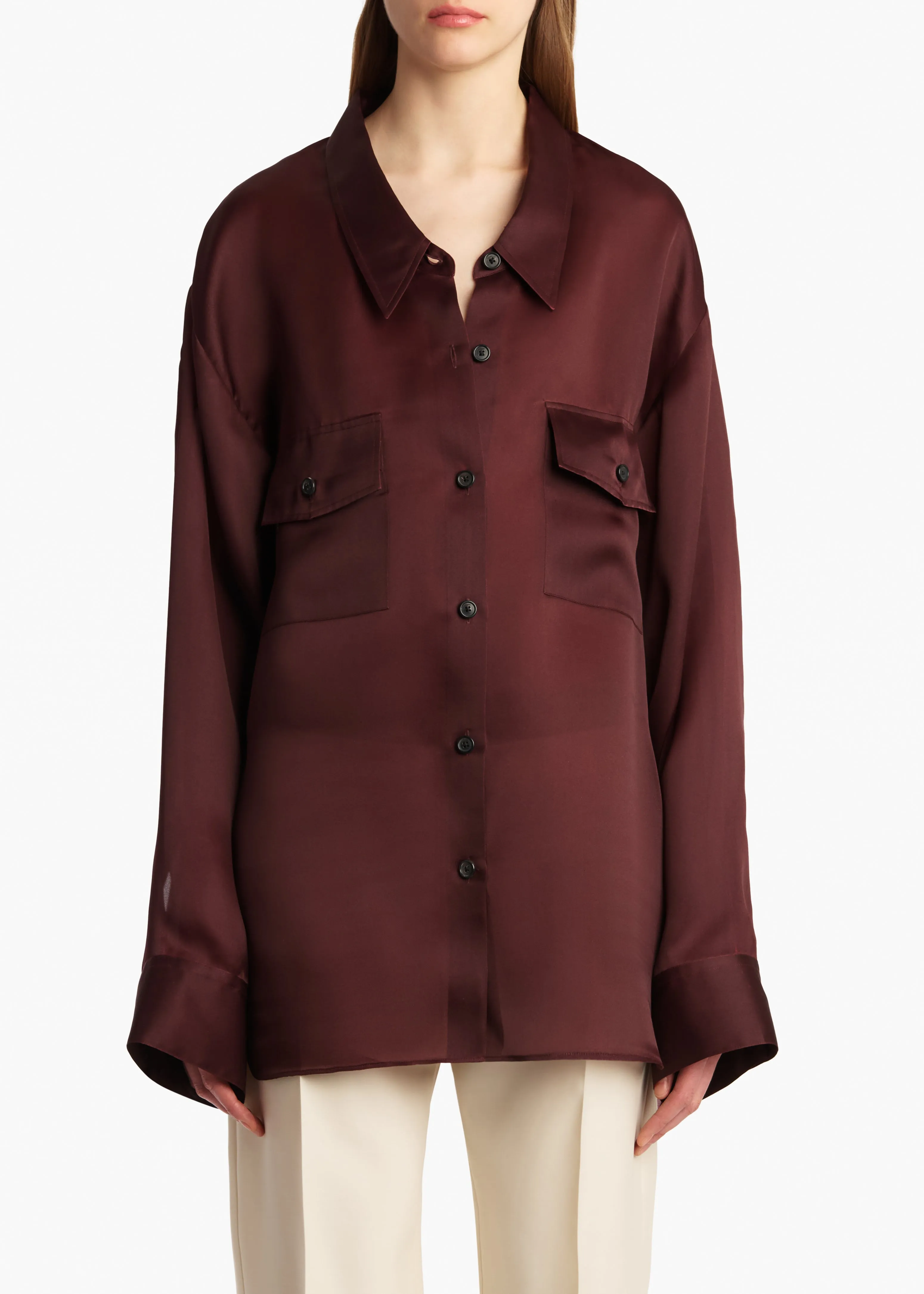 Matteo Top in Almandine sold by KHAITE product image thumbnail 3