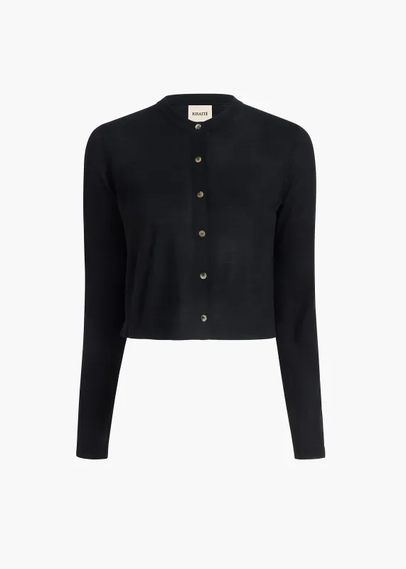 Brieta Cardigan in Black sold by KHAITE