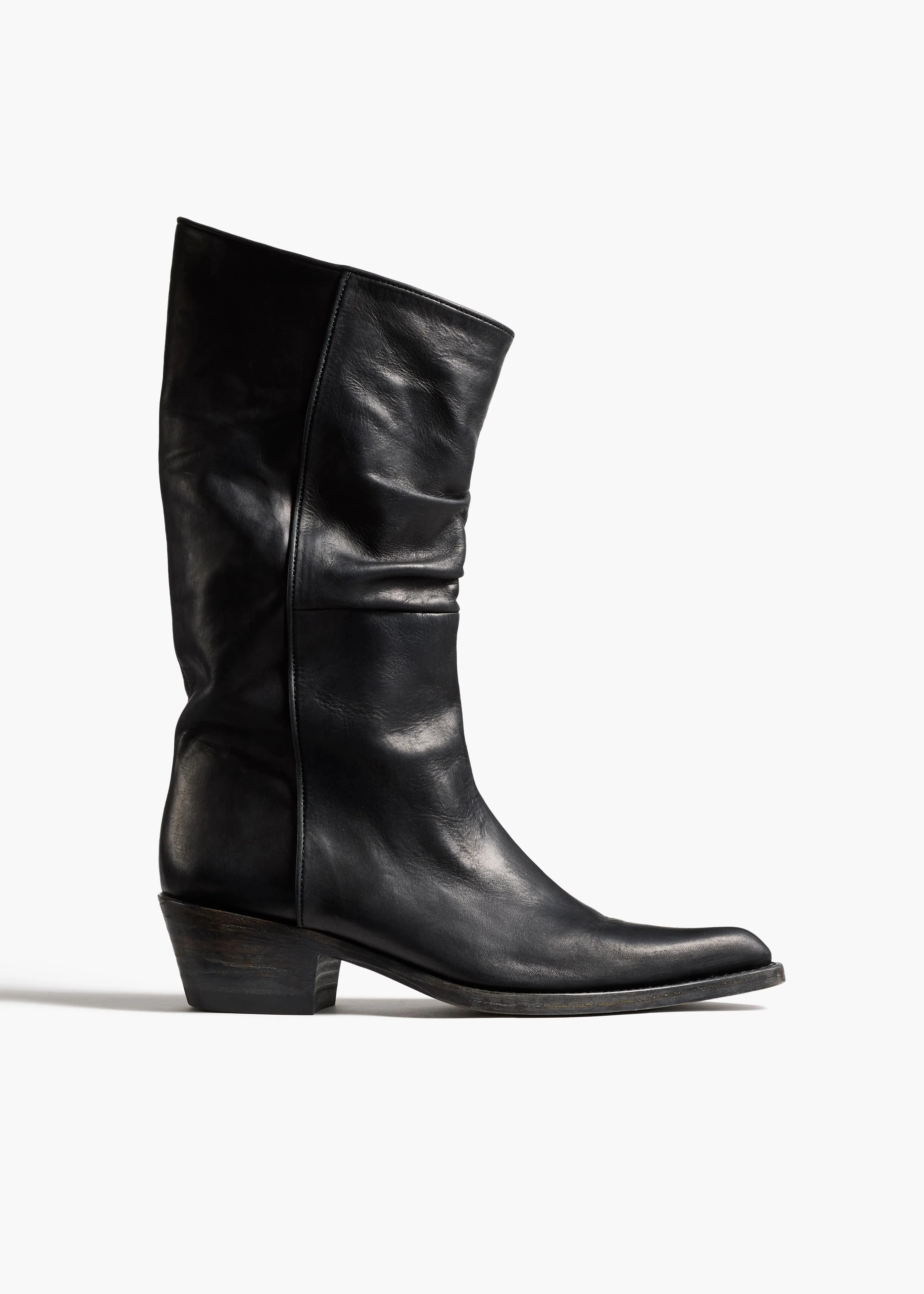 Clive Boot in Black Leather sold by KHAITE