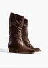 Clive Boot in Dark Brown Leather sold by KHAITE
