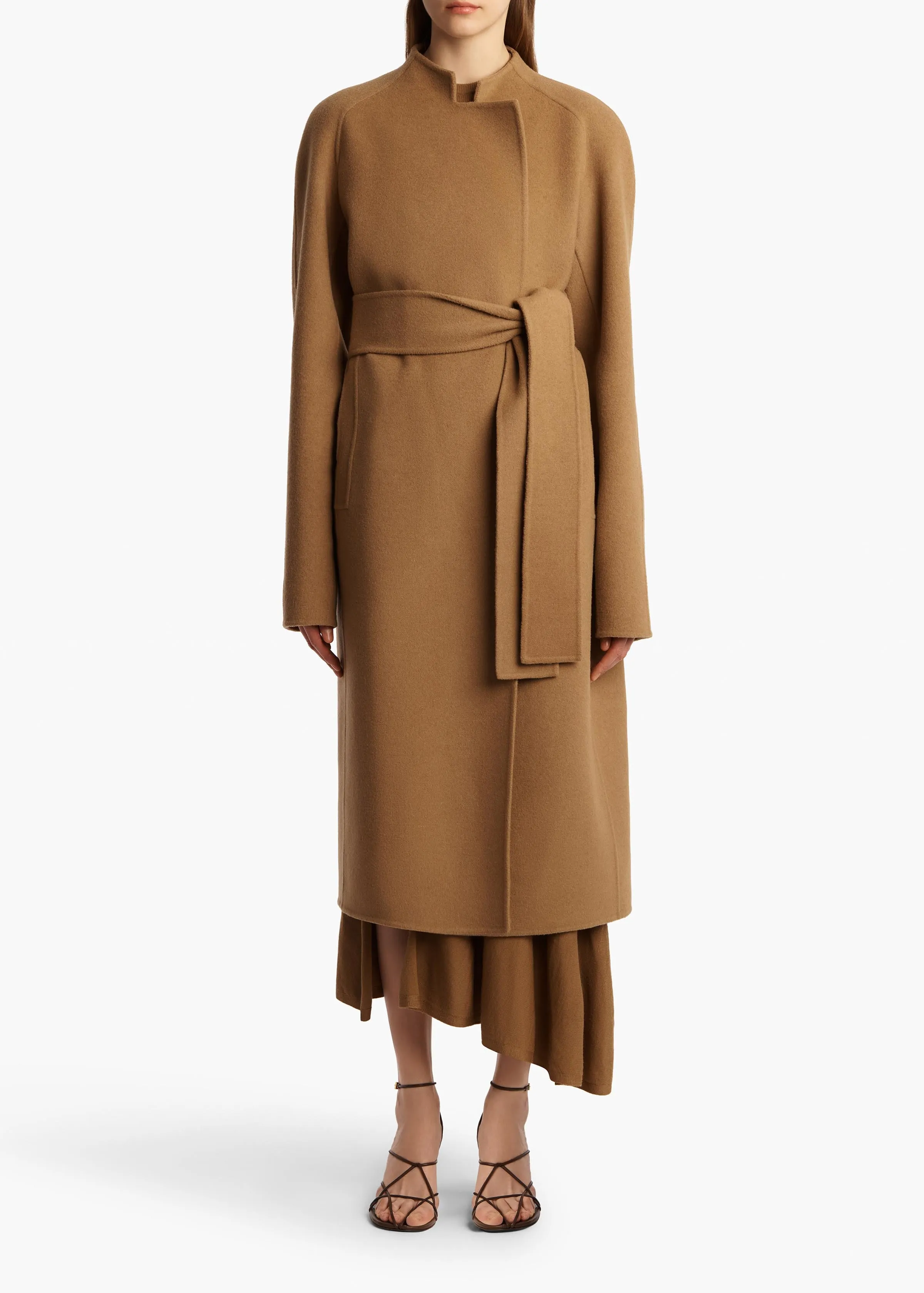 Deena Coat in Camel sold by KHAITE product image thumbnail 3