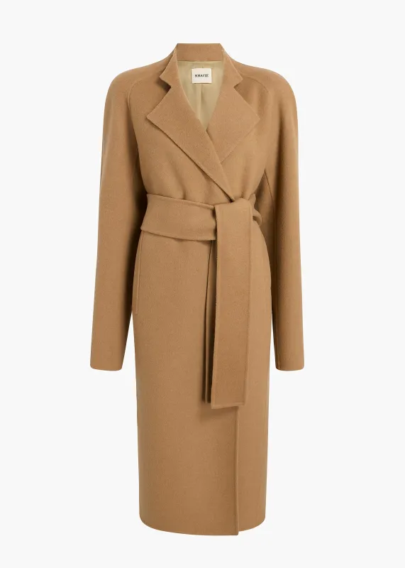 Deena Coat in Camel sold by KHAITE