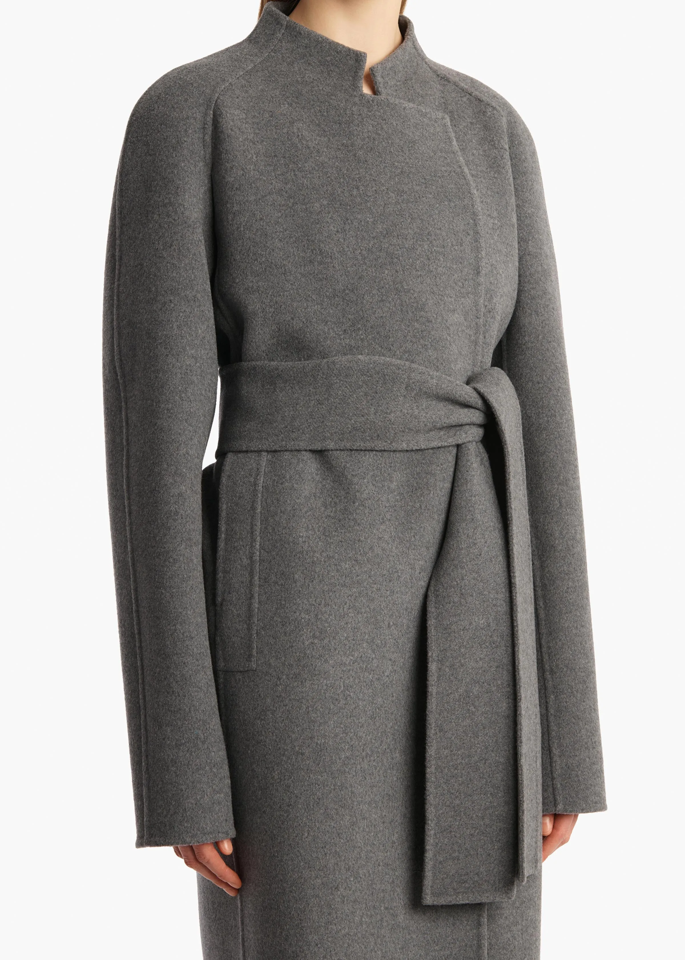 Deena Coat in Grey Melange sold by KHAITE product image thumbnail 5