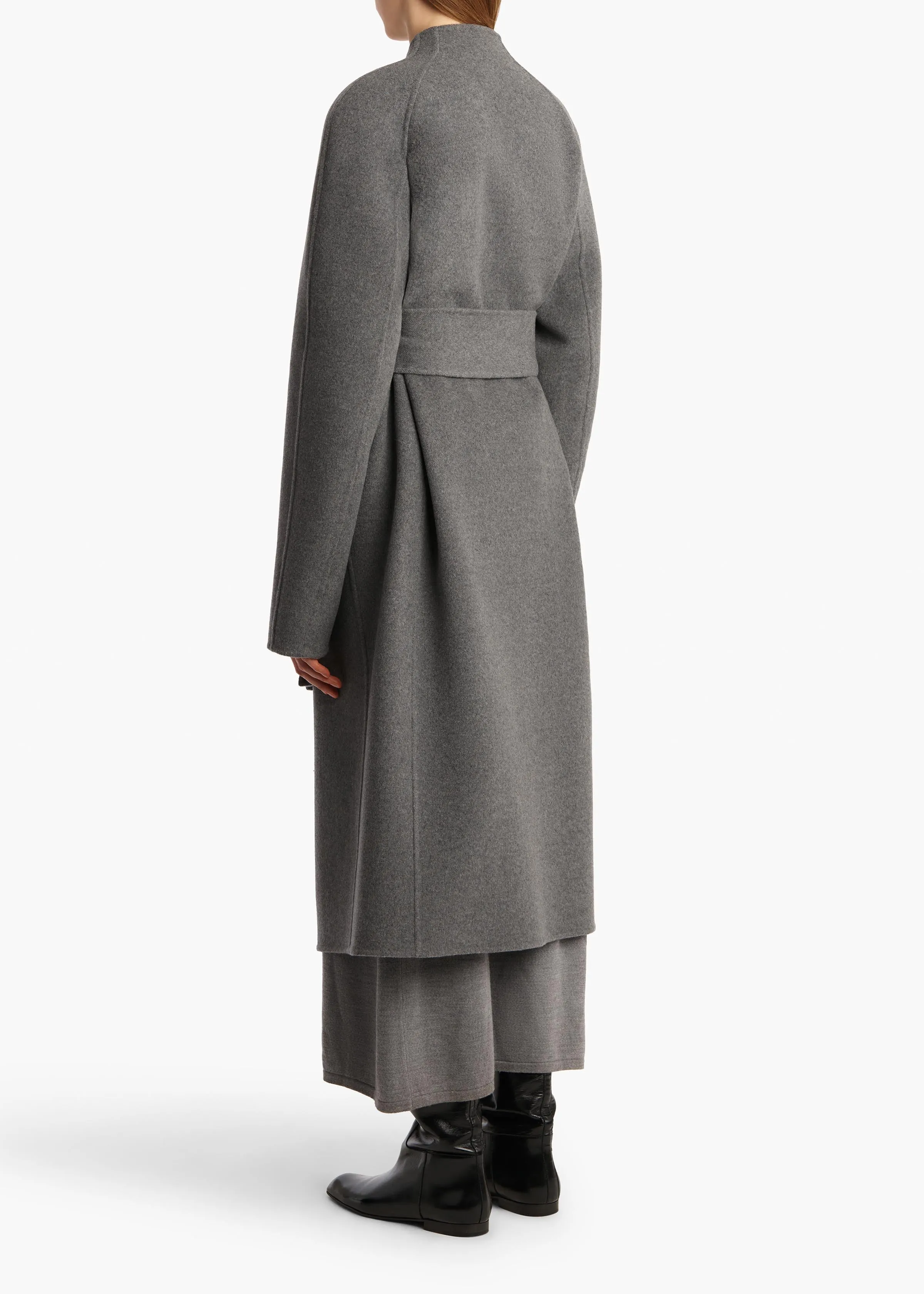 Deena Coat in Grey Melange sold by KHAITE product image thumbnail 4