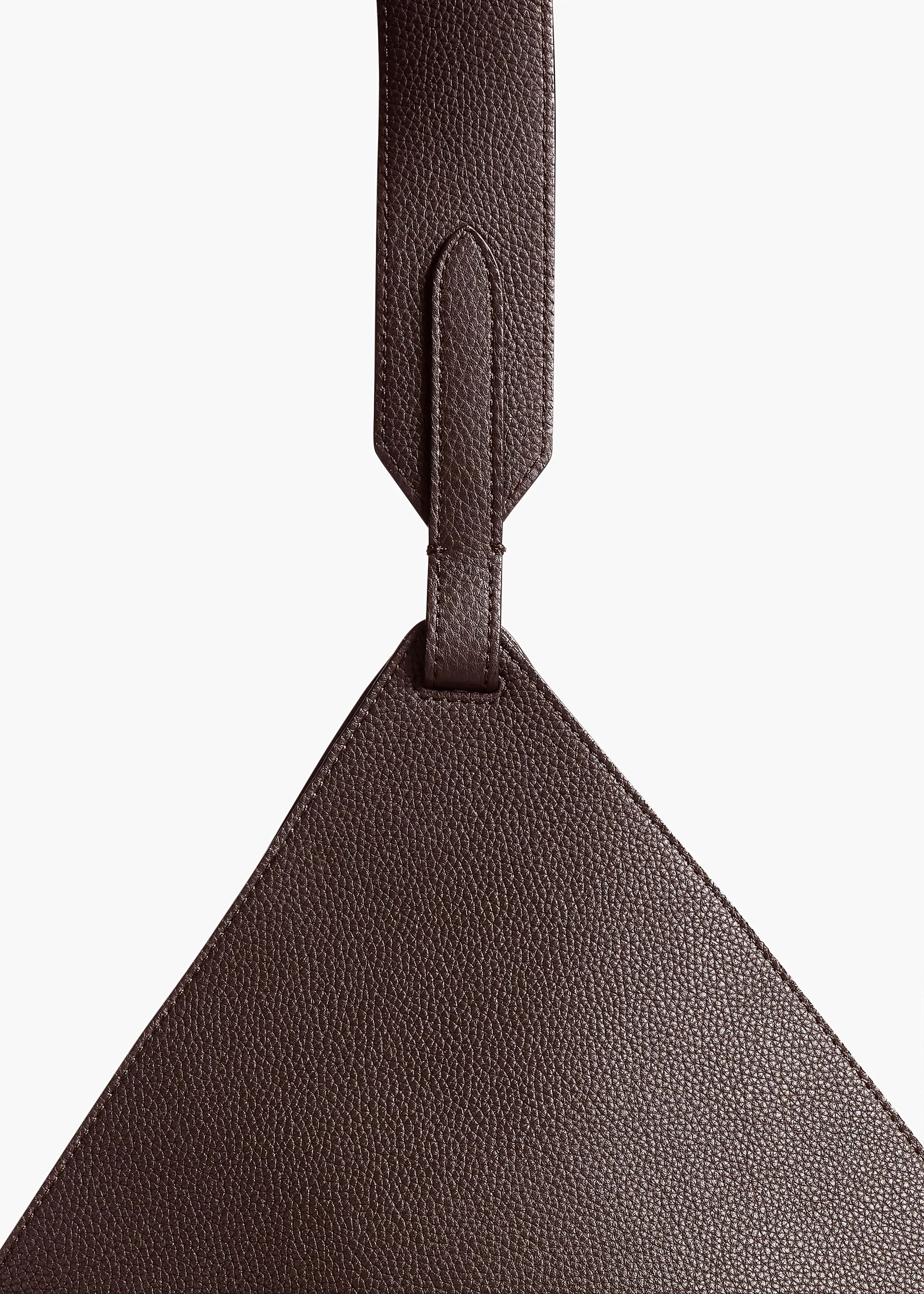 Medium Lotus Tote in Espresso Pebbled Leather sold by KHAITE product image thumbnail 4