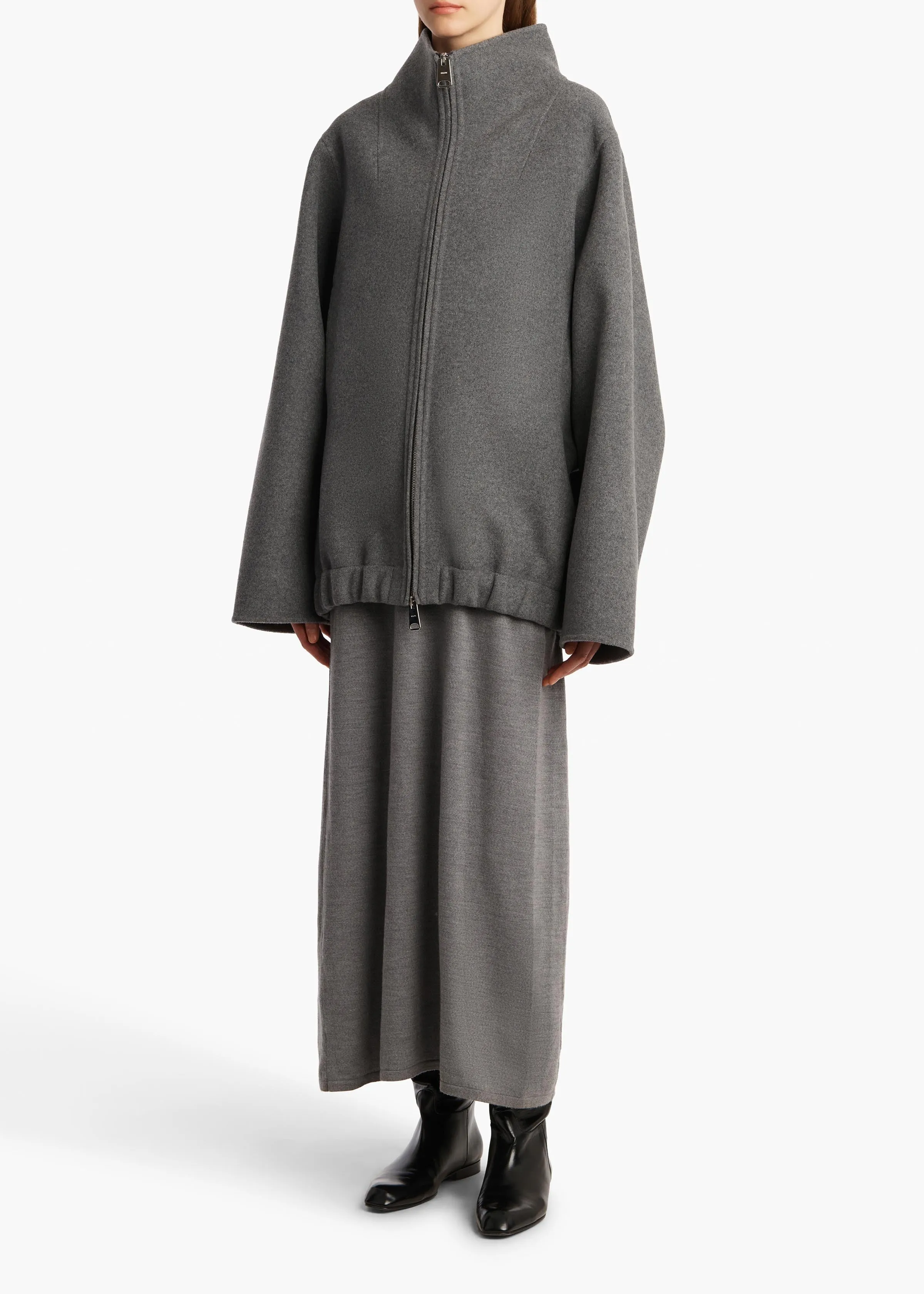 Garret Jacket in Grey Melange sold by KHAITE product image thumbnail 2