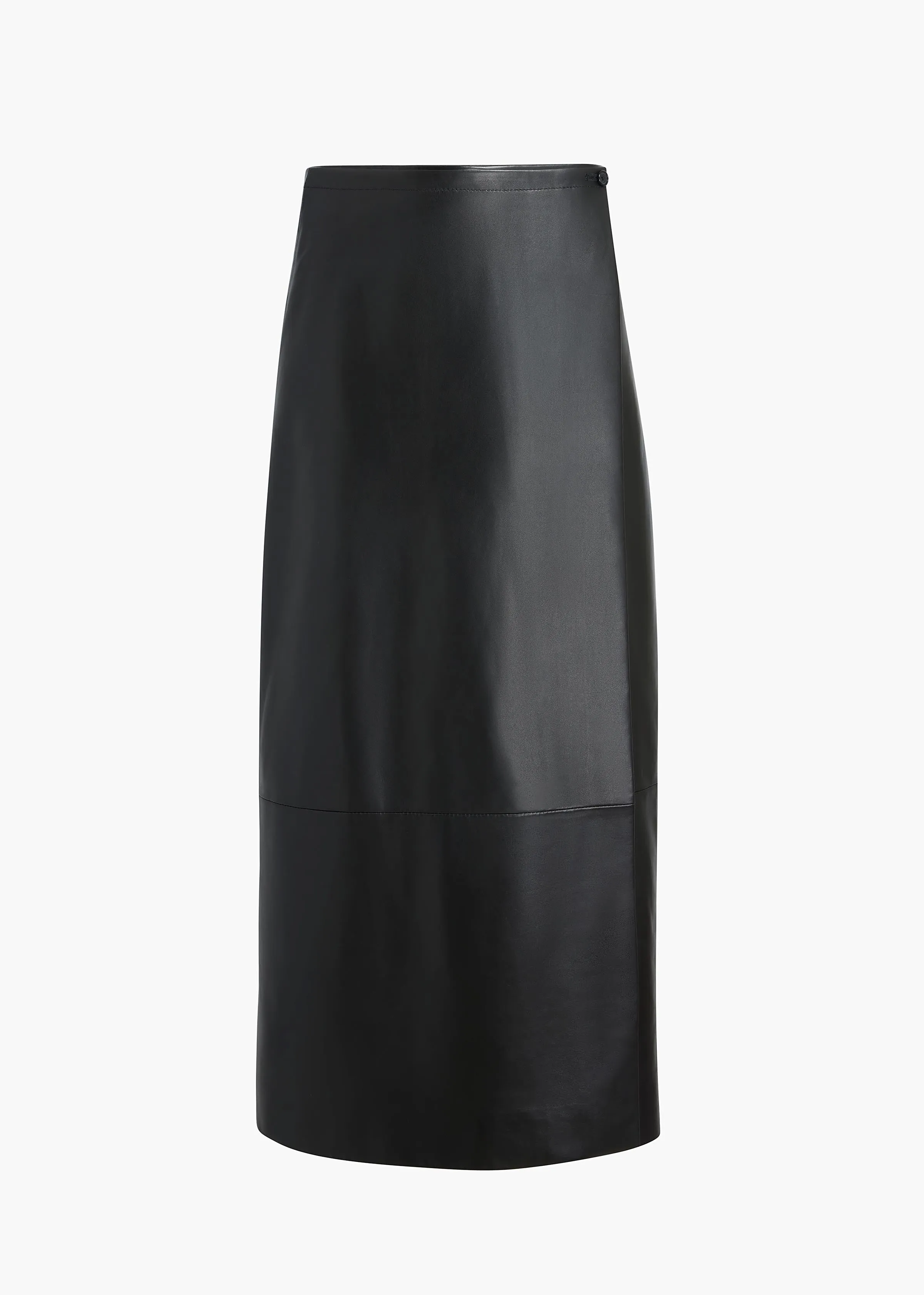 Quinn Skirt in Black Leather sold by KHAITE
