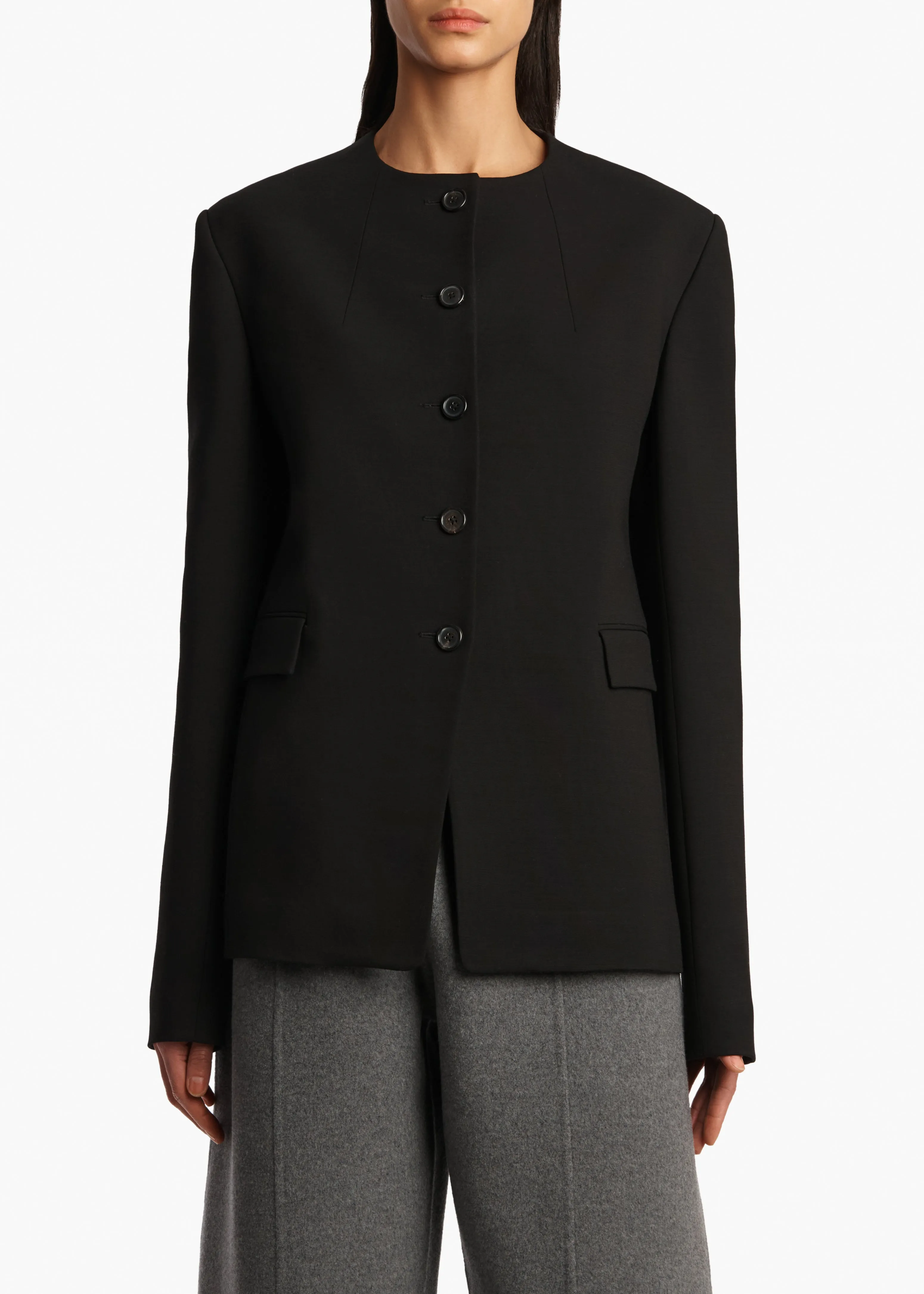 Jameson Jacket in Black sold by KHAITE product image thumbnail 3