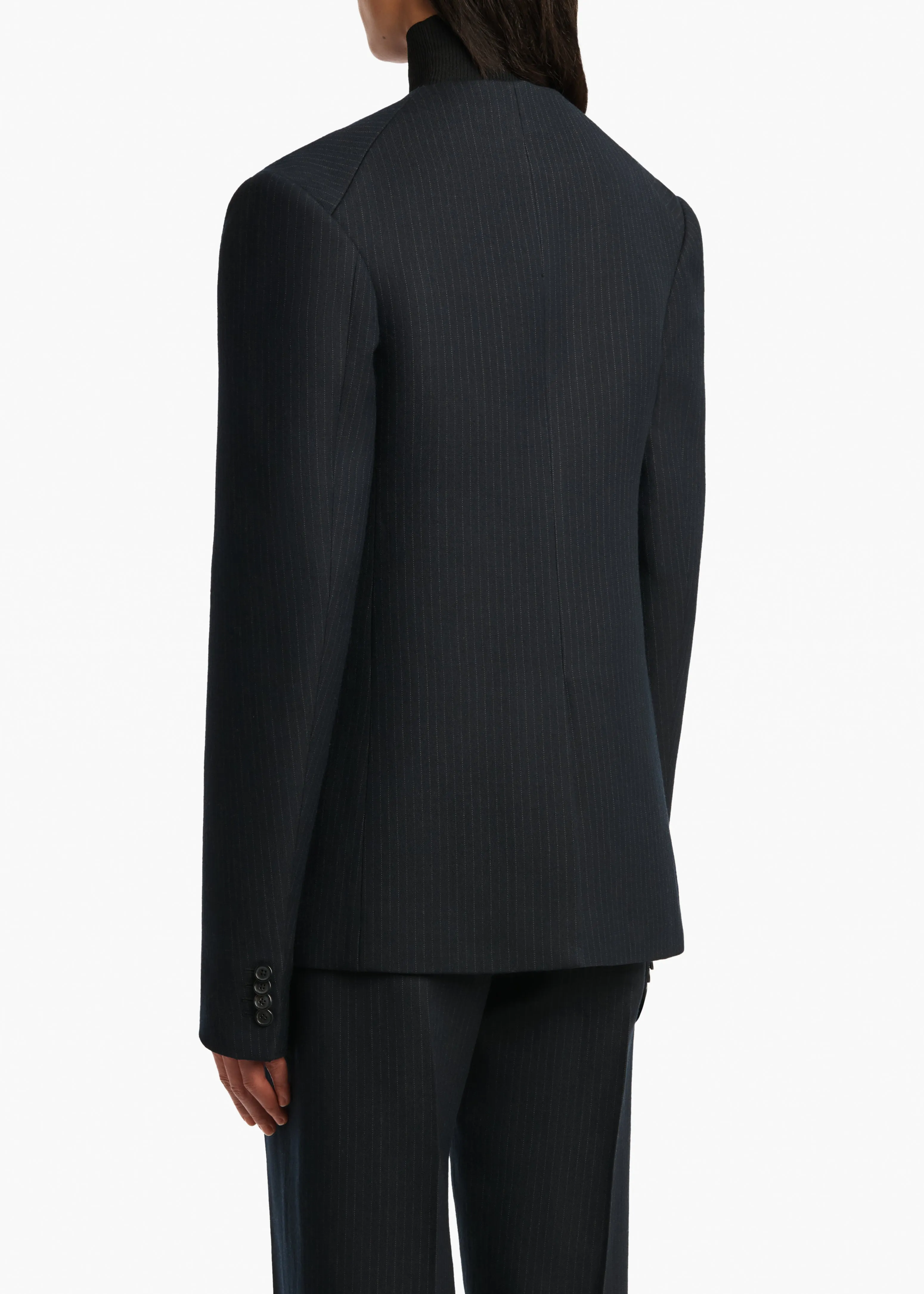 Jameson Jacket in Dark Navy with Stripe sold by KHAITE product image thumbnail 4