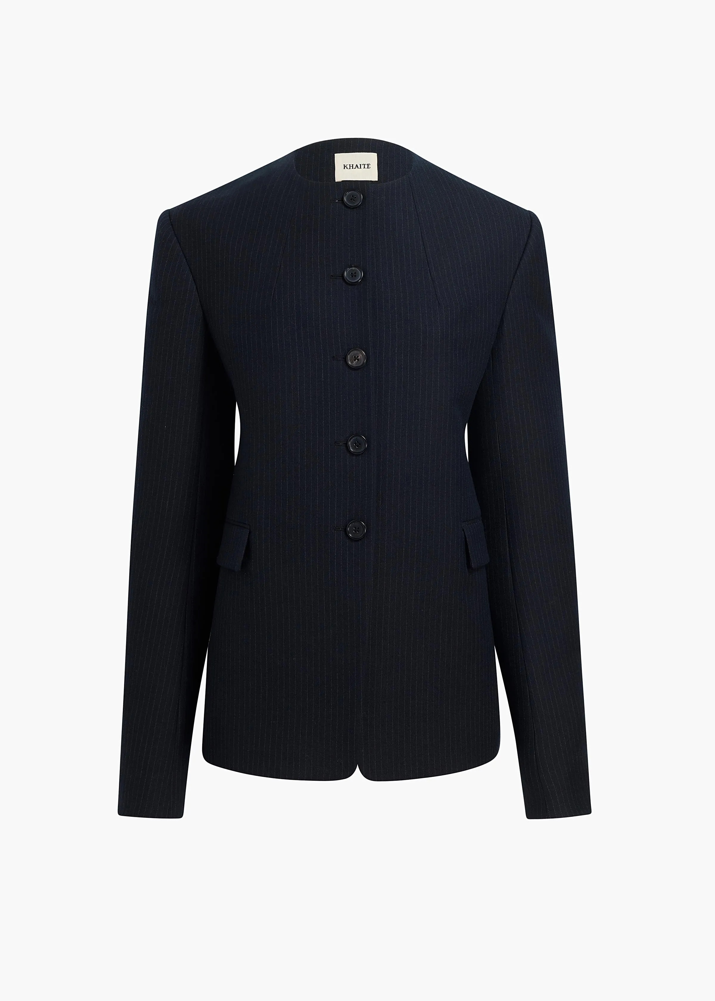 Jameson Jacket in Dark Navy with Stripe sold by KHAITE