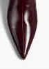 Sybil Ankle Boot in Bordeaux Glazed Leather sold by KHAITE