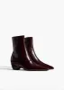 Sybil Ankle Boot in Bordeaux Glazed Leather sold by KHAITE