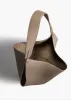 Small Lotus Tote in Elephant Pebbled Leather sold by KHAITE