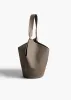 Small Lotus Tote in Elephant Pebbled Leather sold by KHAITE