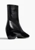 Sybil Ankle Boot in Black Glazed Leather sold by KHAITE