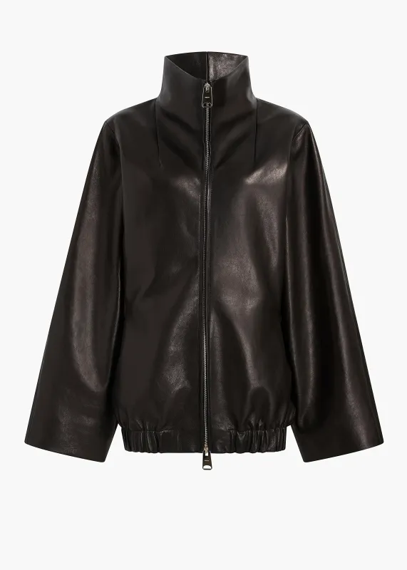 Garret Jacket in Black Leather sold by KHAITE