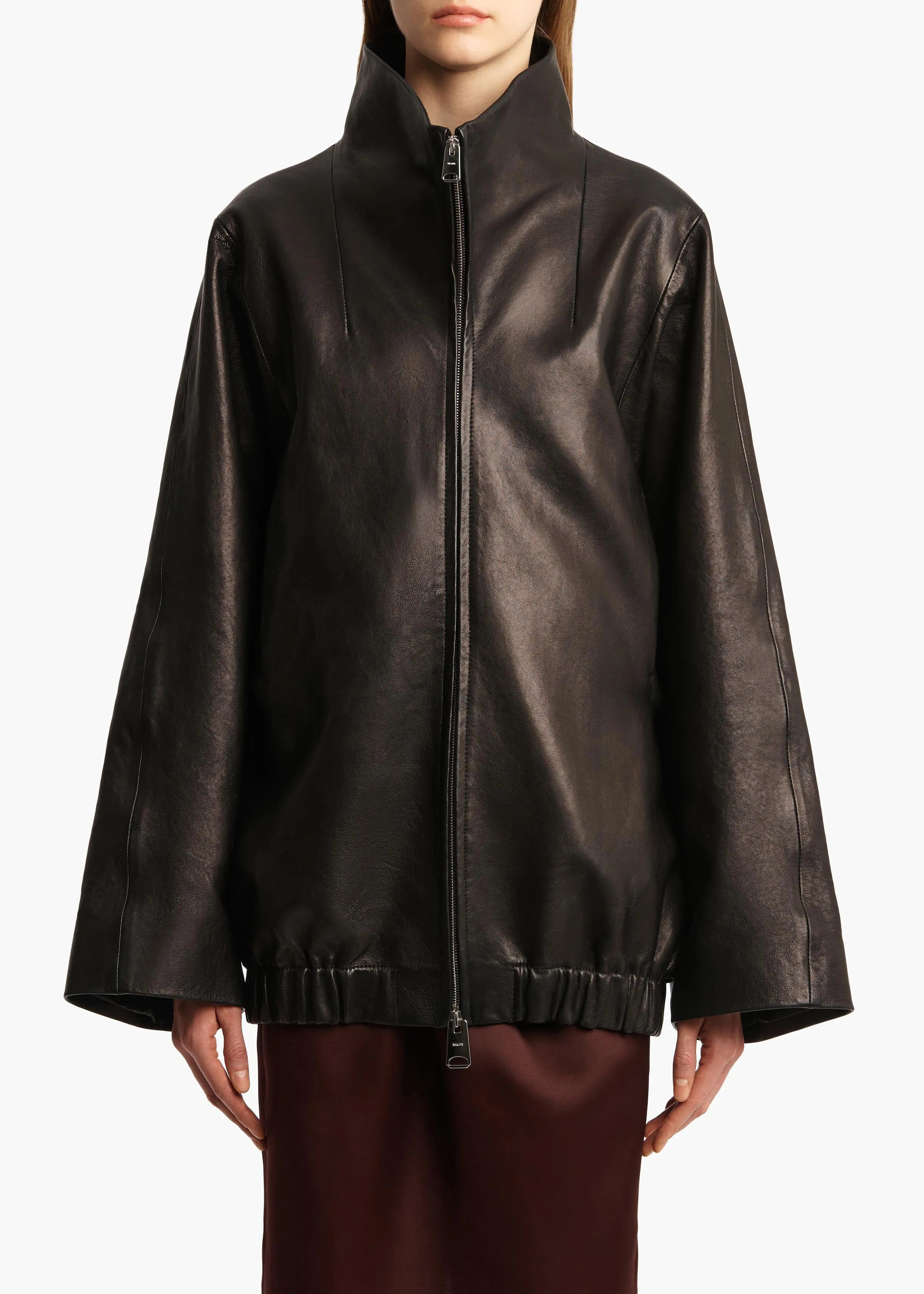 Garret Jacket in Black Leather sold by KHAITE product image thumbnail 3