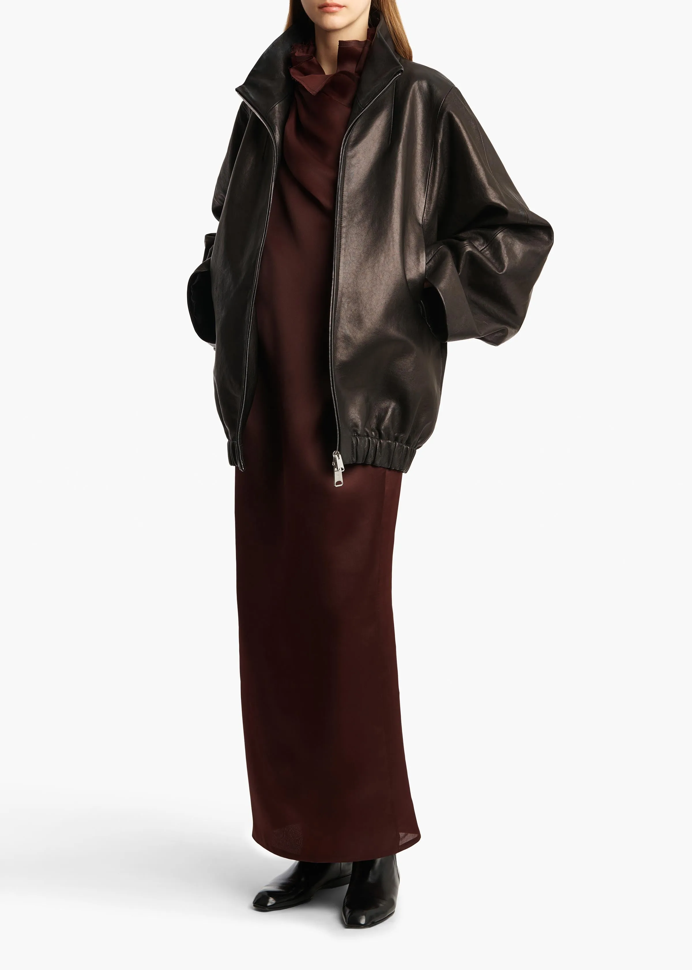 Garret Jacket in Black Leather sold by KHAITE product image thumbnail 2