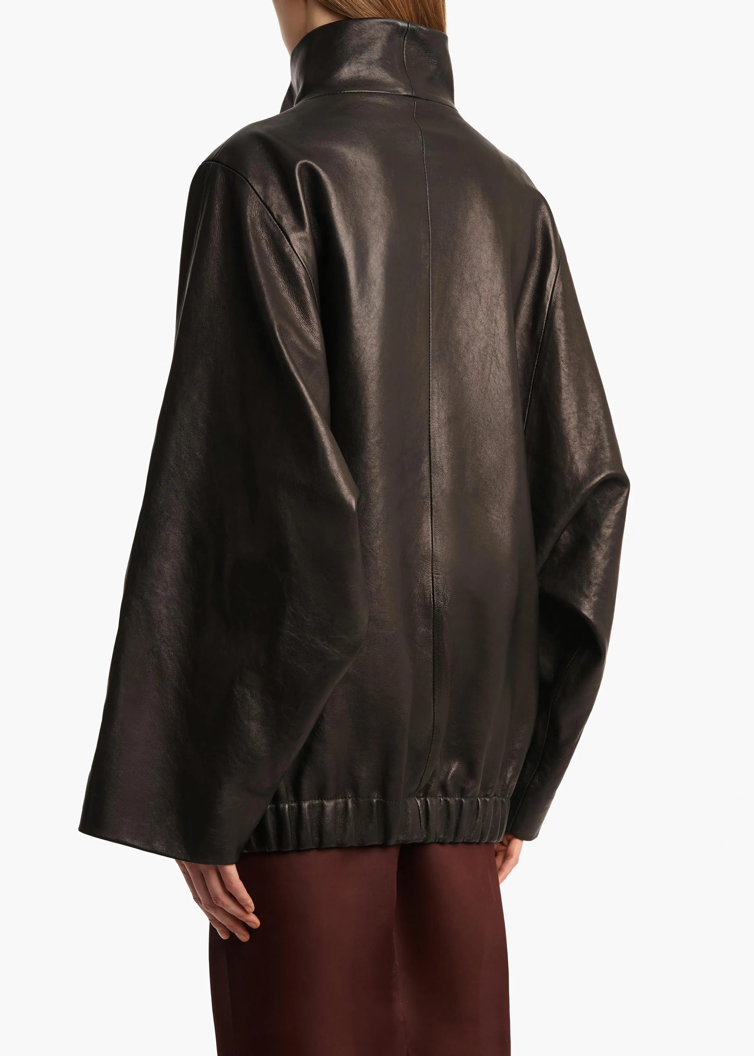 Garret Jacket in Black Leather sold by KHAITE product image thumbnail 4