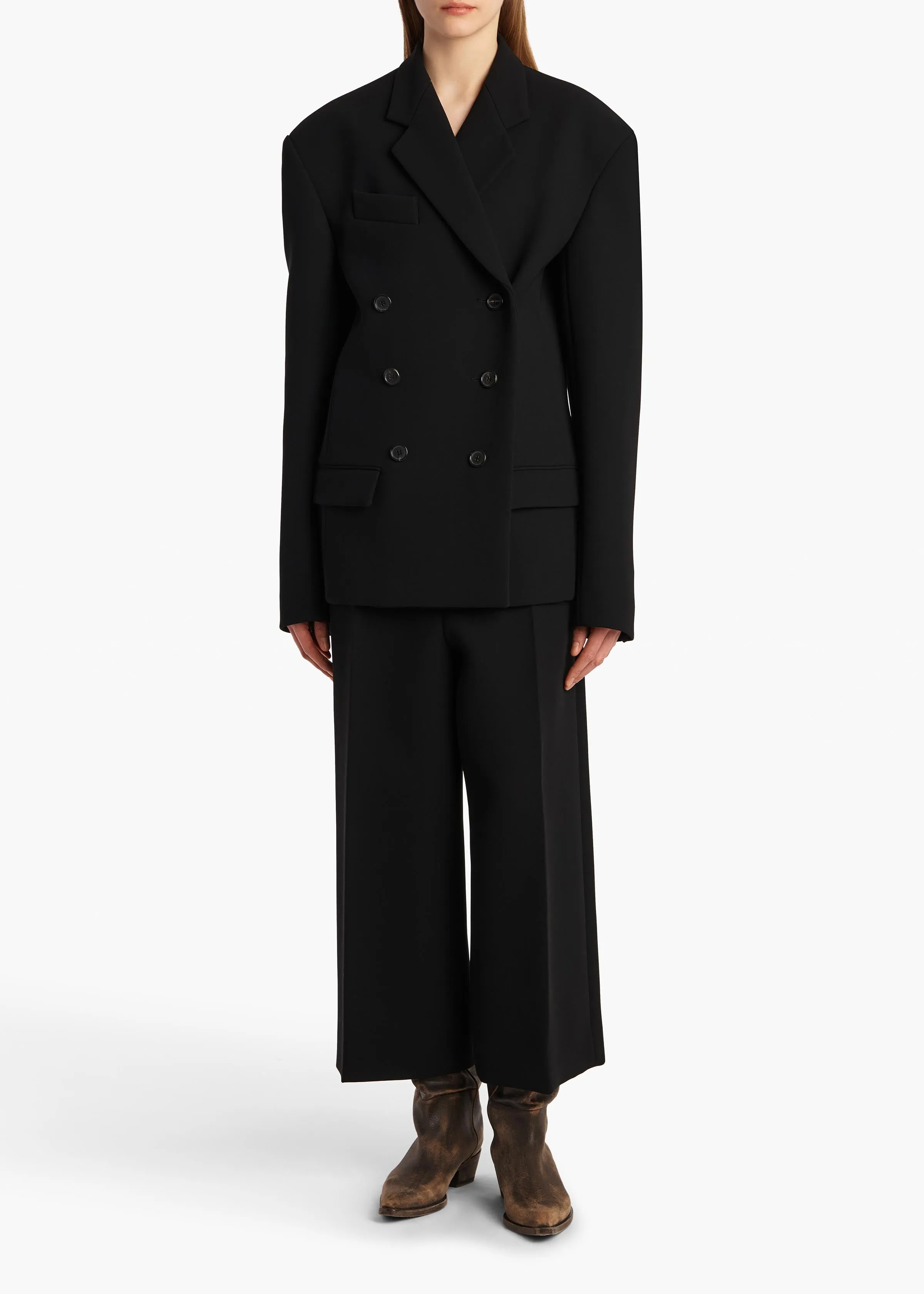 Arnoll Coat in Black sold by KHAITE product image thumbnail 2