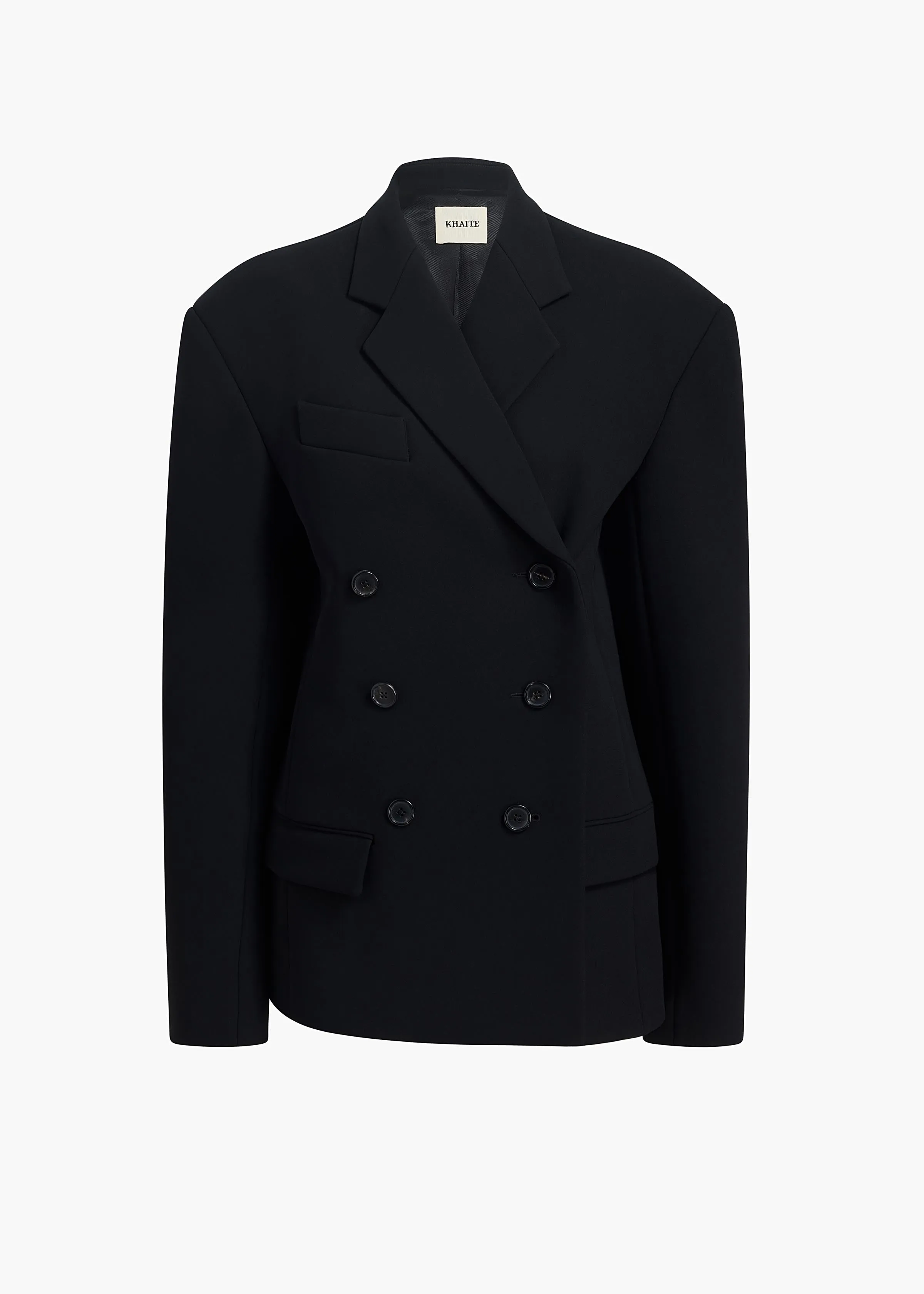 Arnoll Coat in Black sold by KHAITE