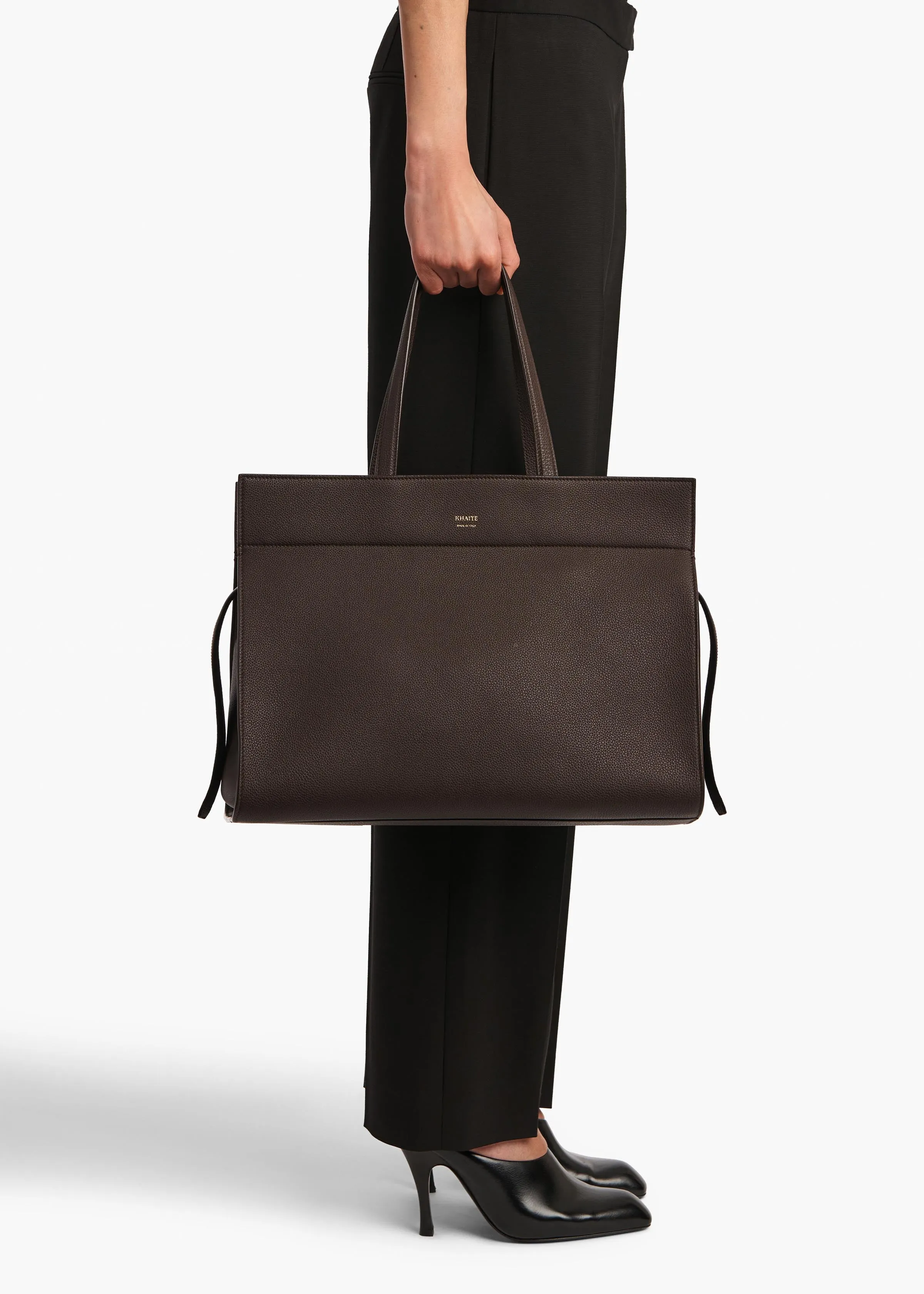Crosby Bag in Espresso Pebbled Leather sold by KHAITE product image thumbnail 5