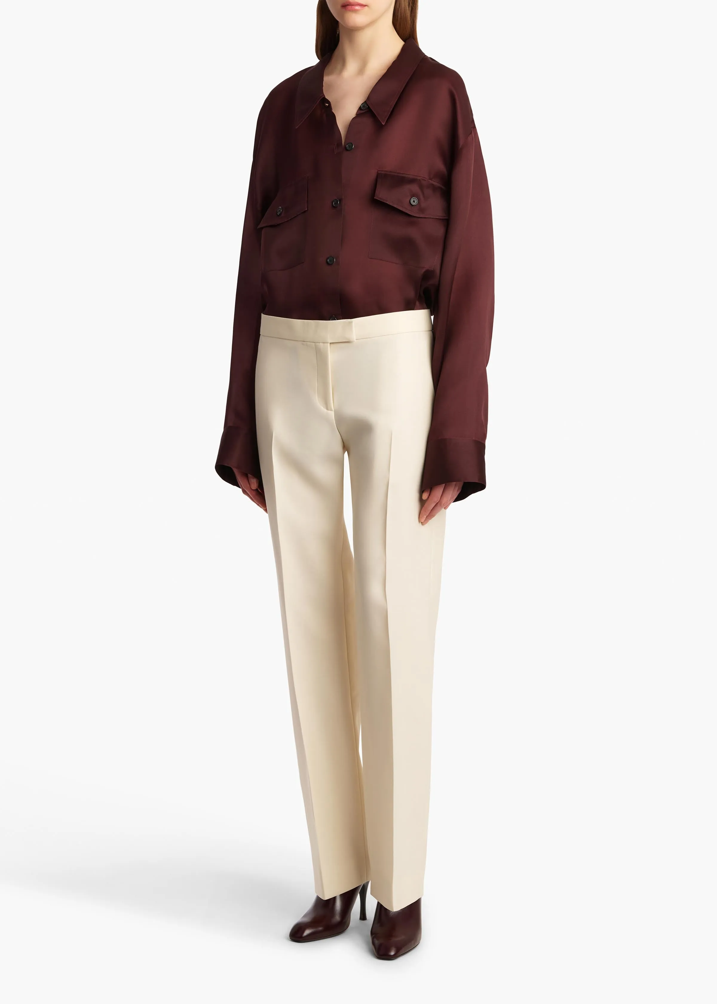 Callen Pant in Cream sold by KHAITE product image thumbnail 2