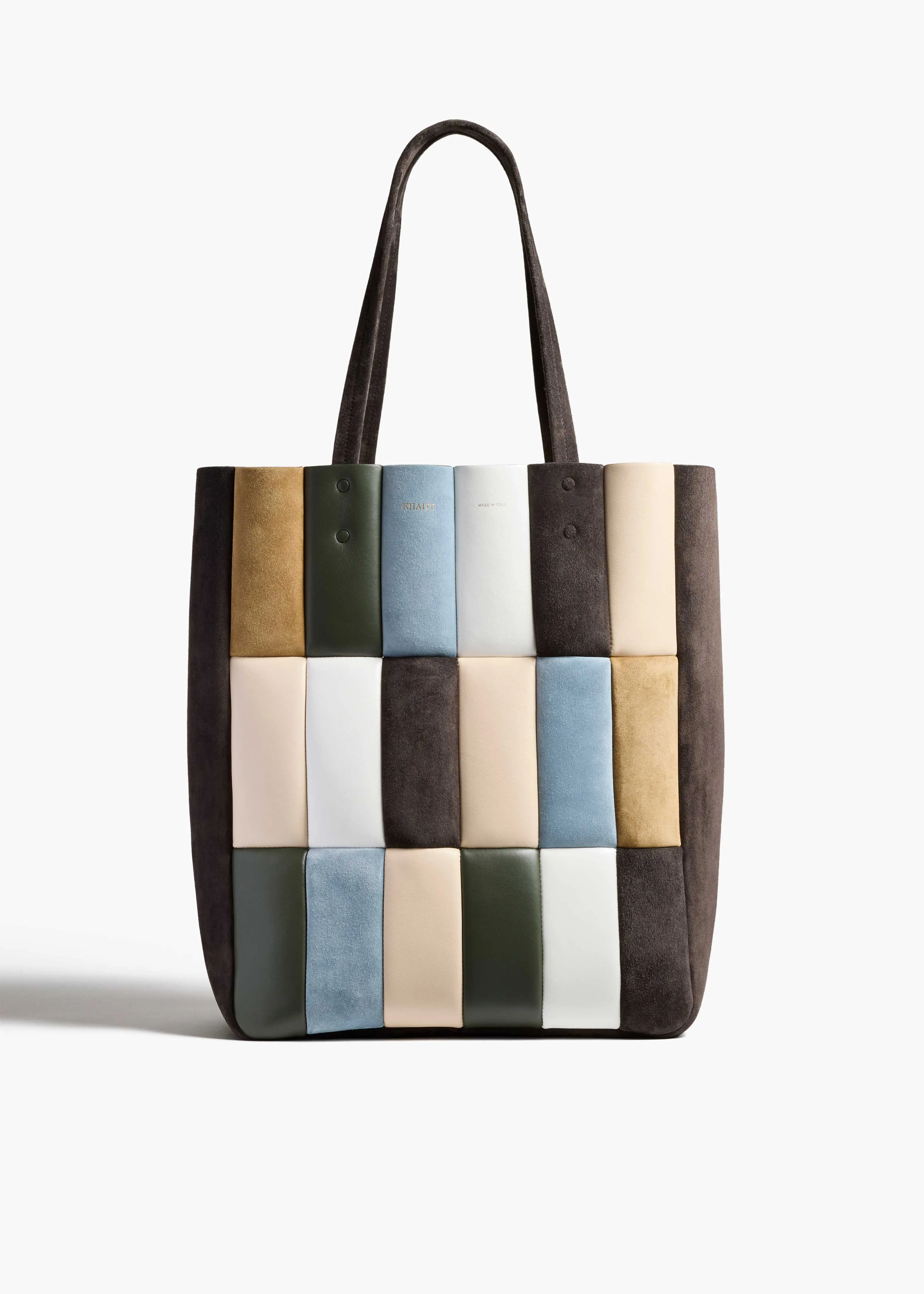Zoe Tote in Dark Brown Multi Leather sold by KHAITE