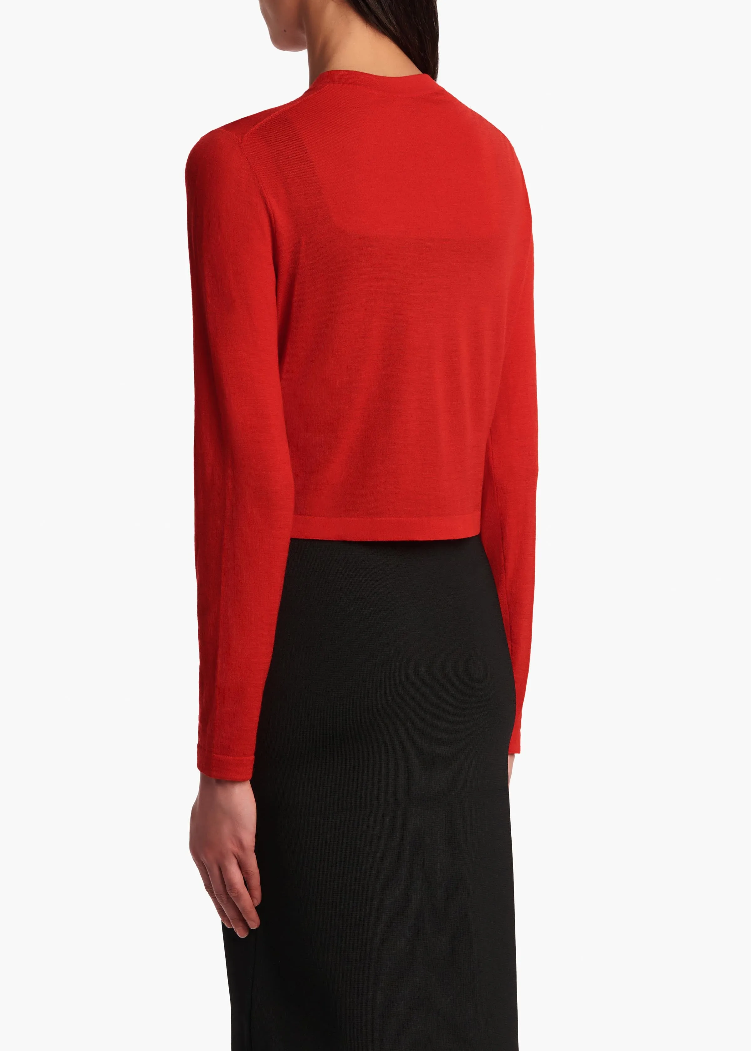 Brieta Cardigan in Fire Red sold by KHAITE product image thumbnail 4