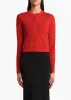 Brieta Cardigan in Fire Red sold by KHAITE
