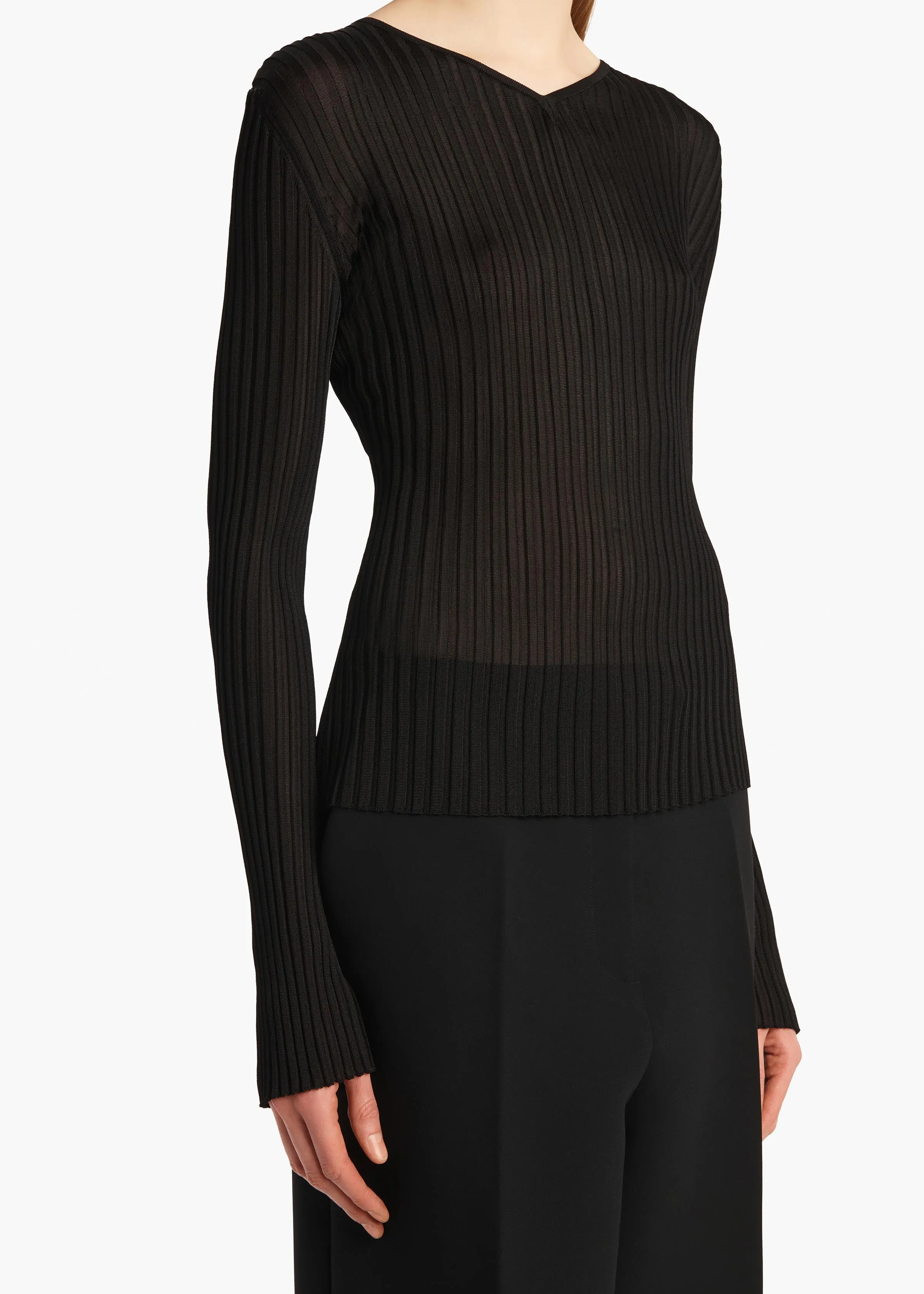 Tia Top in Black sold by KHAITE product image thumbnail 5