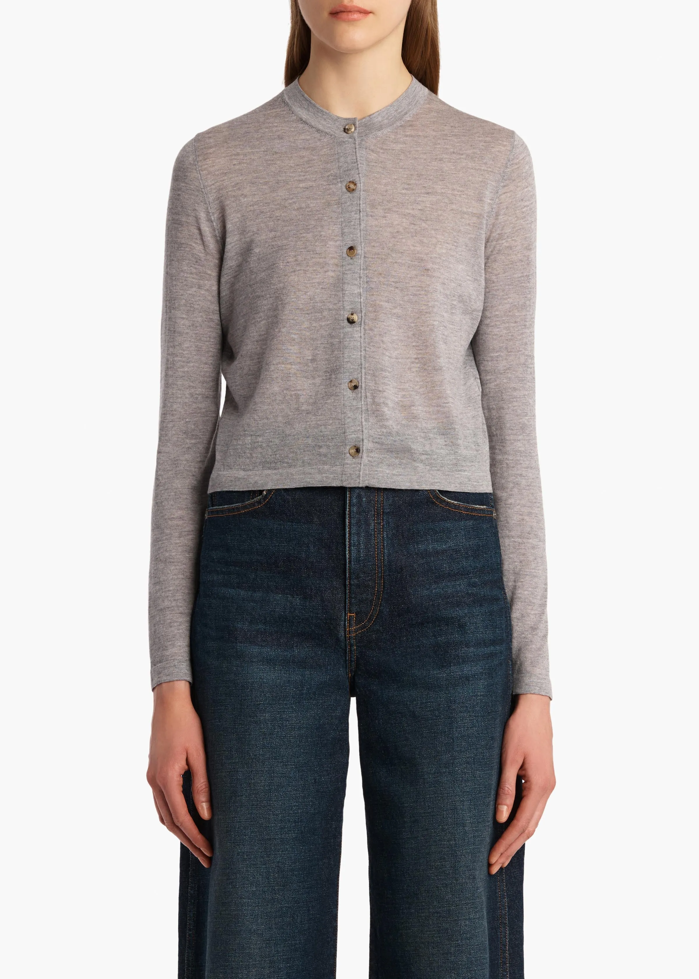 Brieta Cardigan in Mercury sold by KHAITE product image thumbnail 3