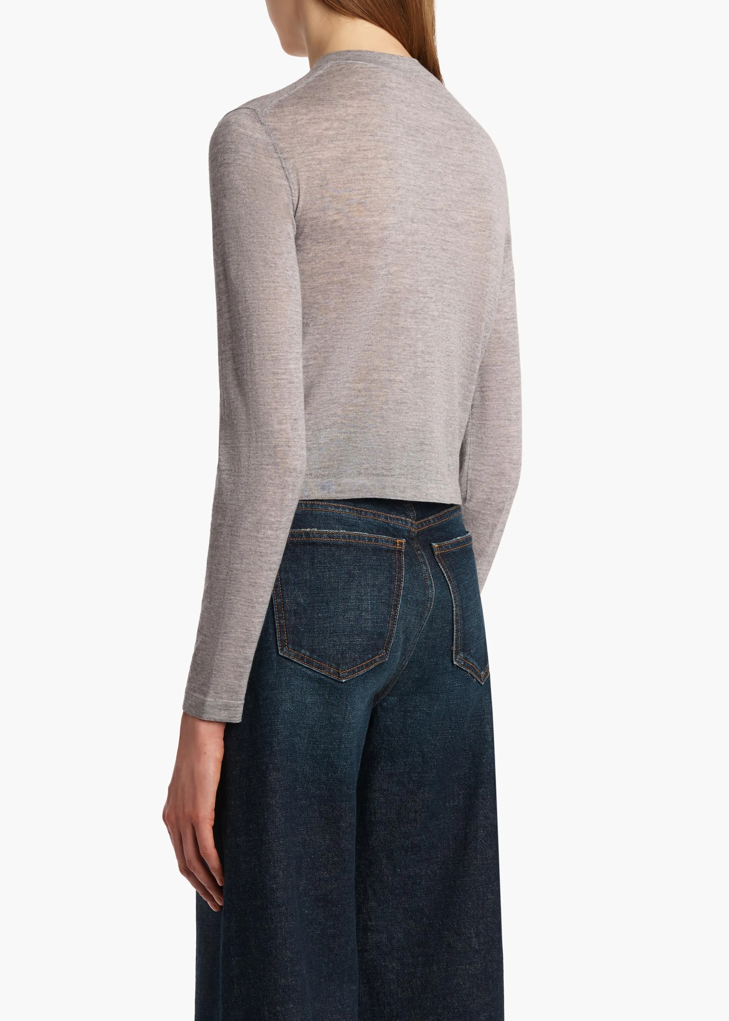 Brieta Cardigan in Mercury sold by KHAITE product image thumbnail 4