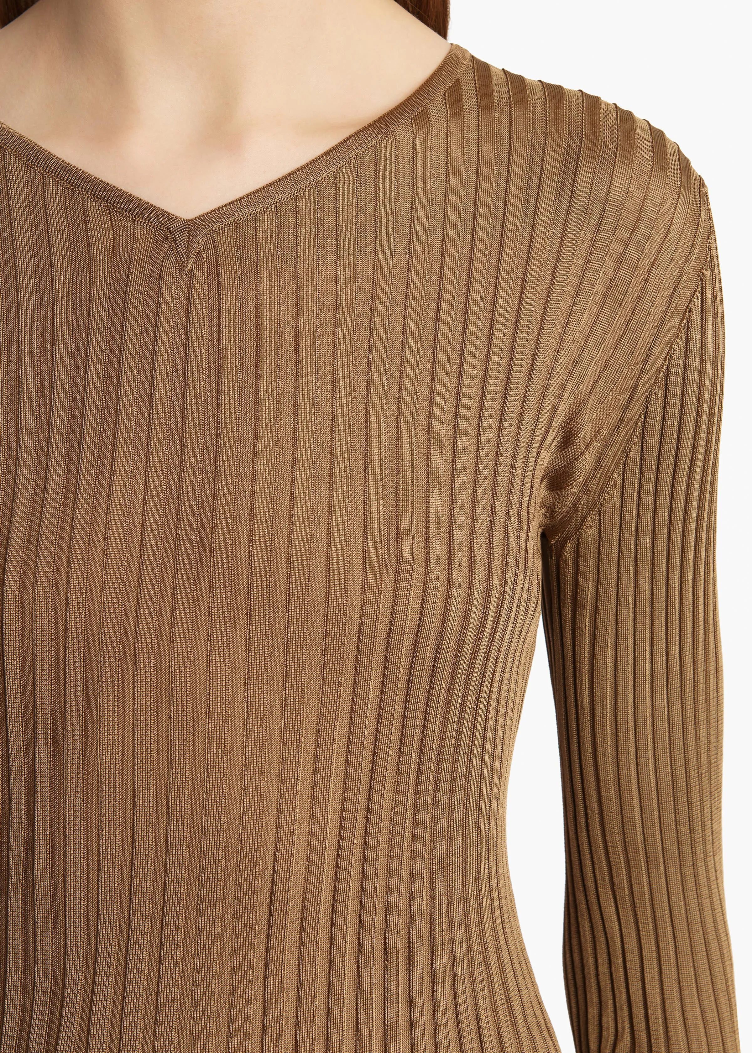 Tia Top in Carob sold by KHAITE product image thumbnail 5