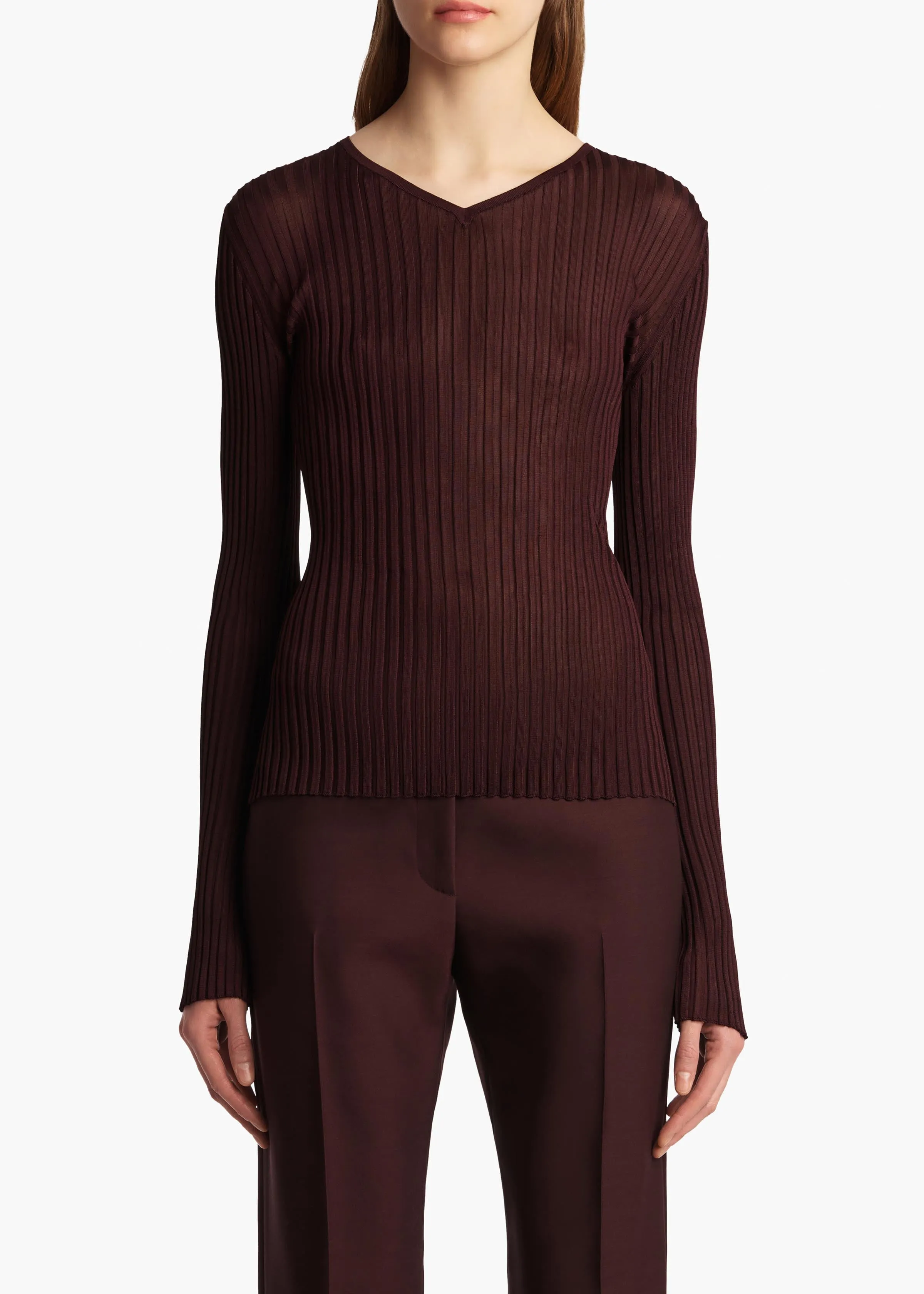 Tia Top in Almandine sold by KHAITE product image thumbnail 2