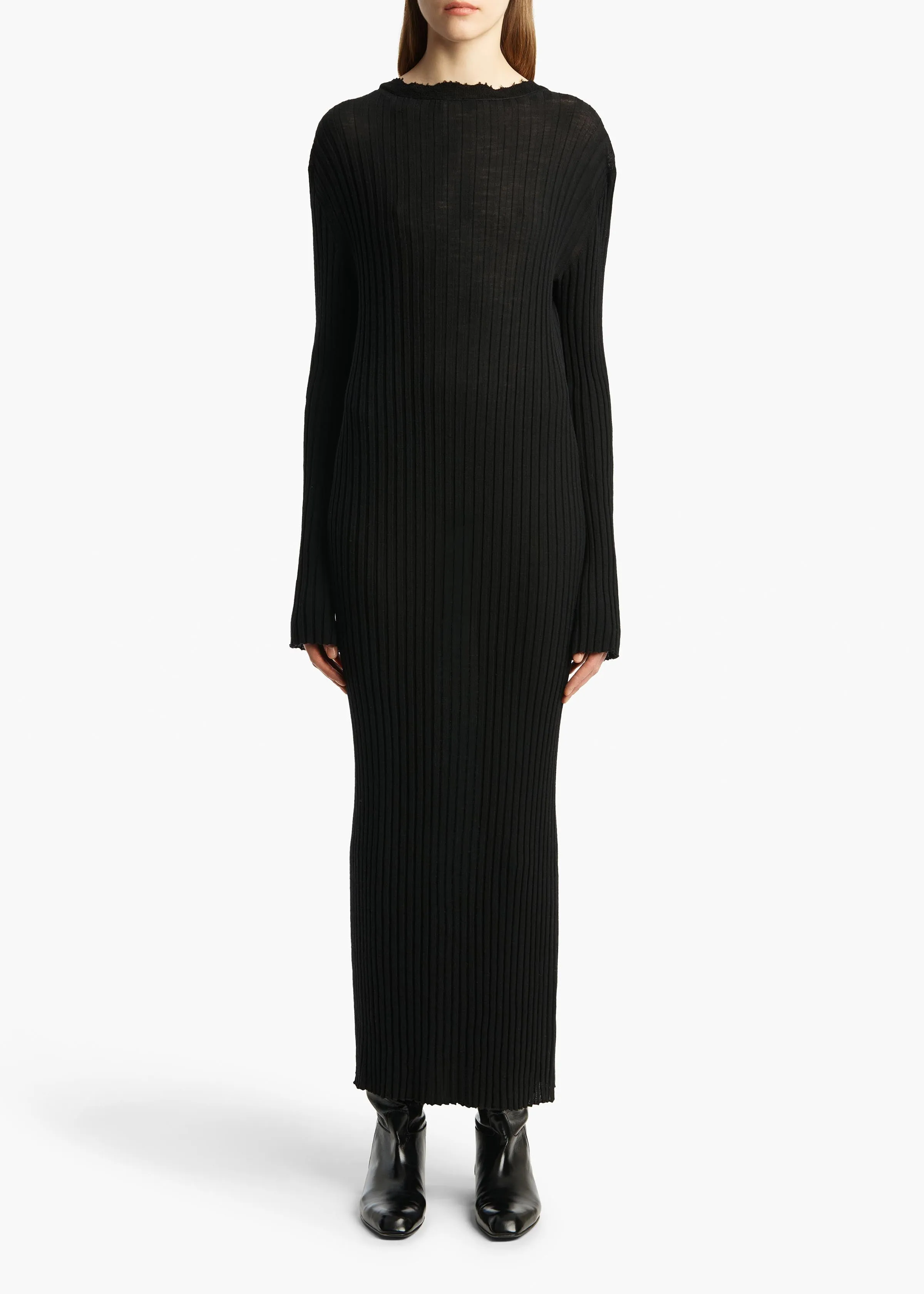 Sigrid Dress in Black sold by KHAITE product image thumbnail 3