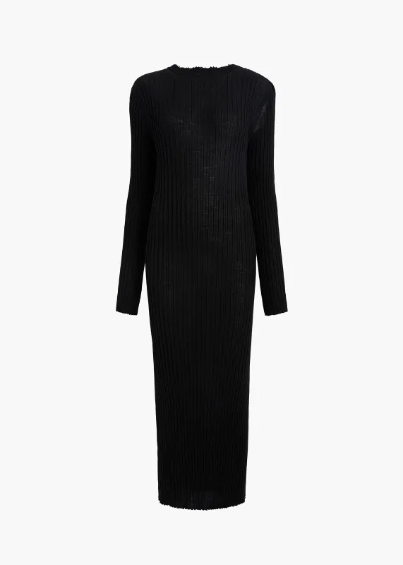 Sigrid Dress in Black sold by KHAITE