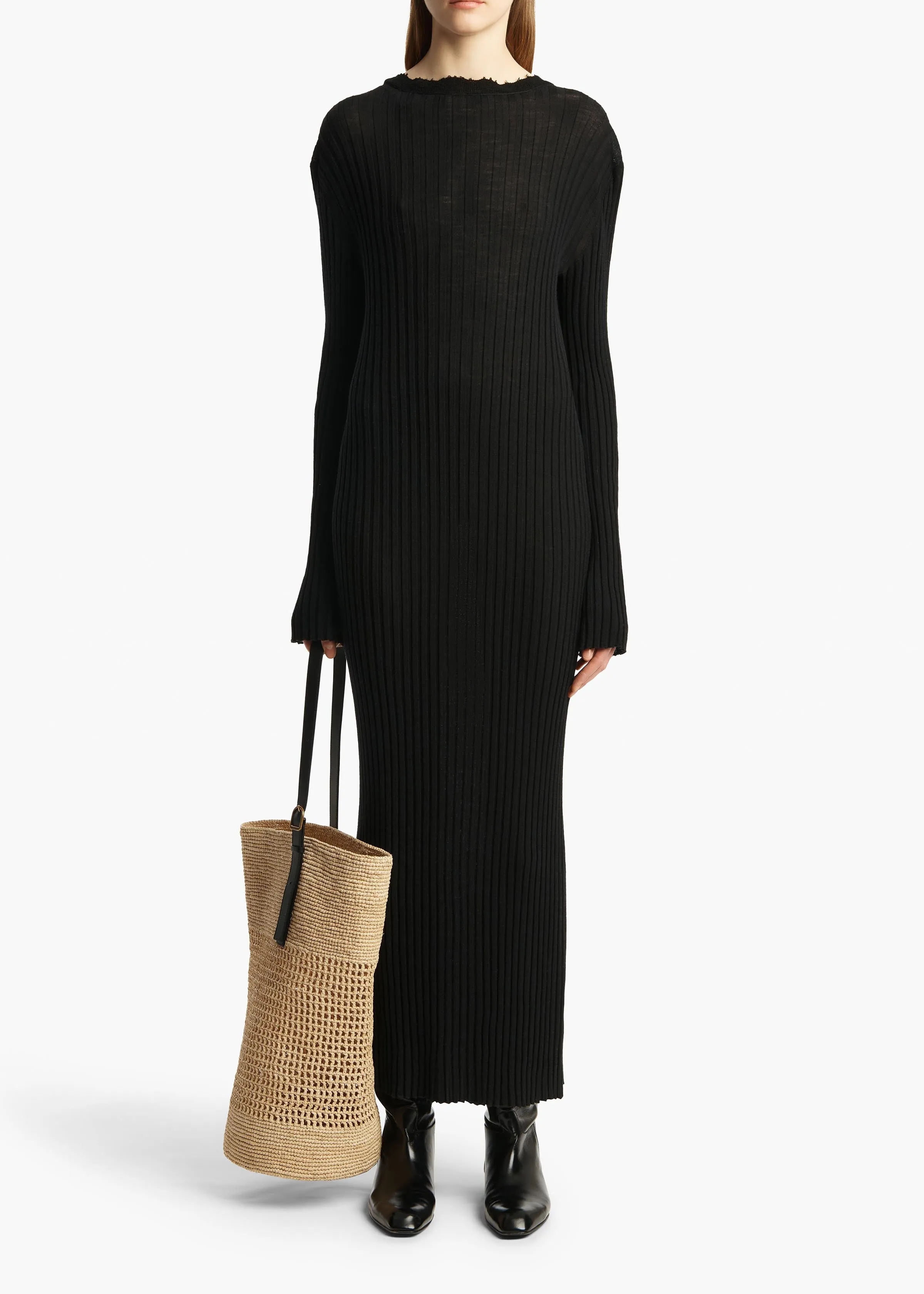 Sigrid Dress in Black sold by KHAITE product image thumbnail 2