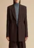 Beckett Blazer in Dark Brown sold by KHAITE