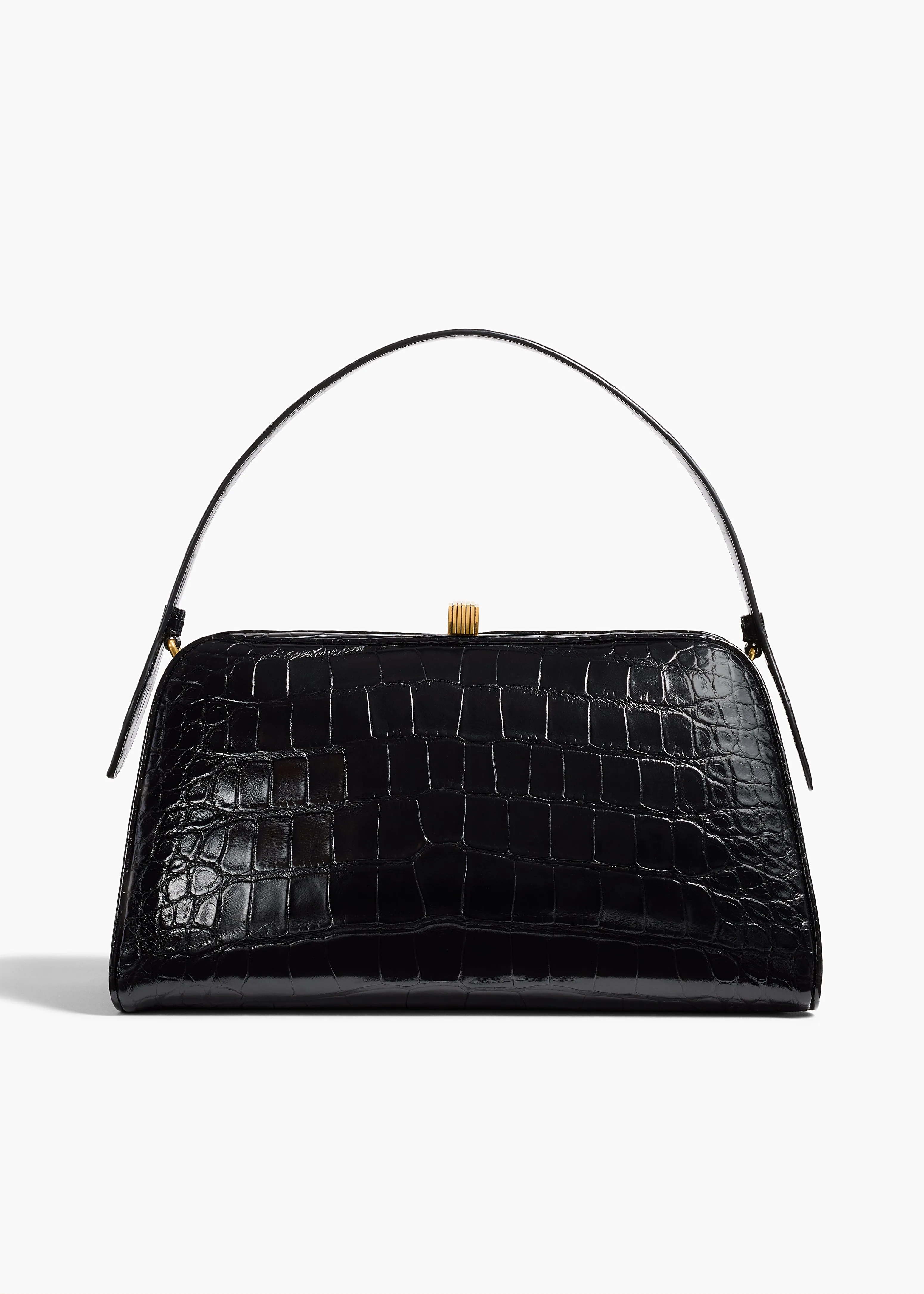 Cate Bag in Hunter Black Alligator sold by KHAITE